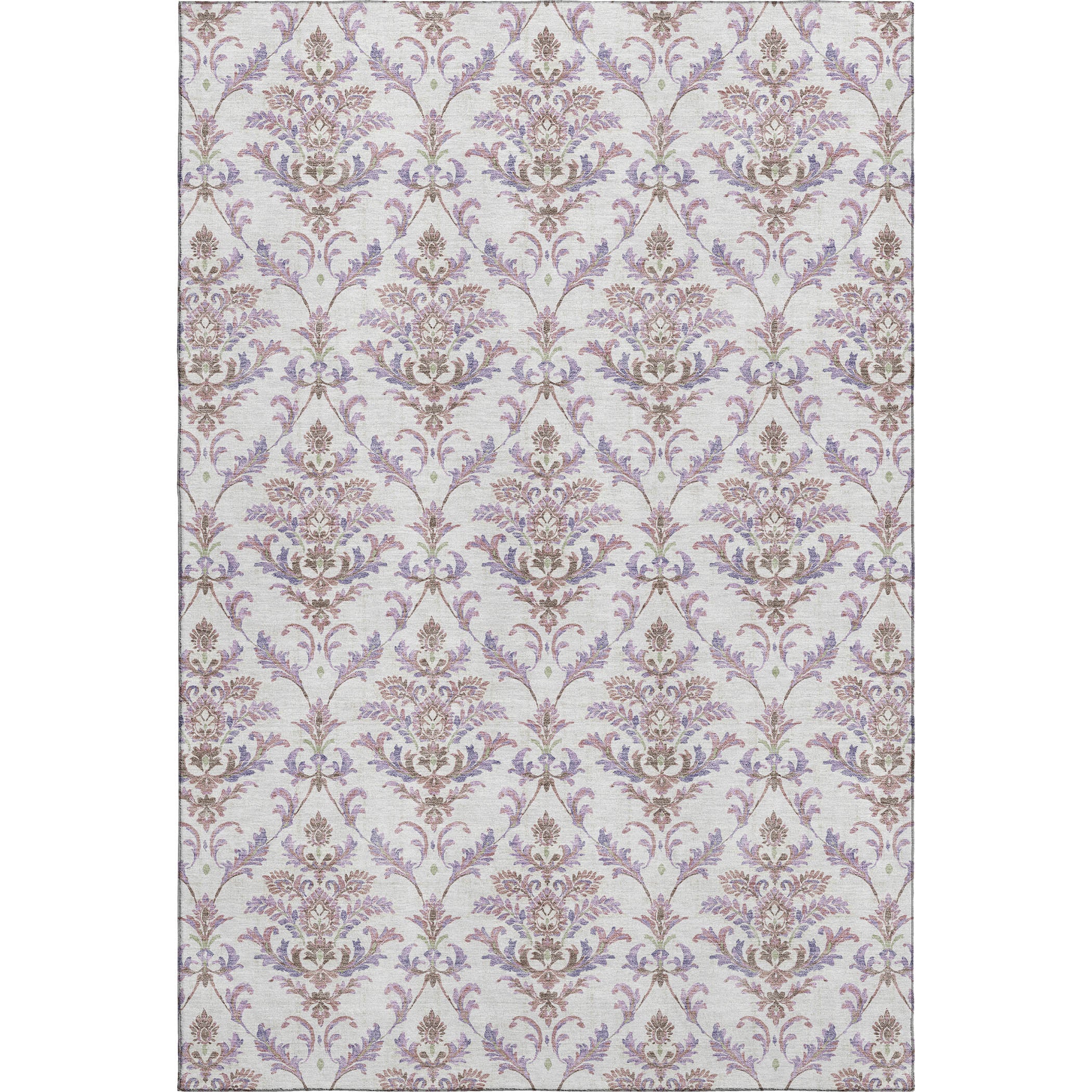 Chiang Mai Machine Washable Traditional Lavender Purple Rug 3' x 5' #shape_Rectangle