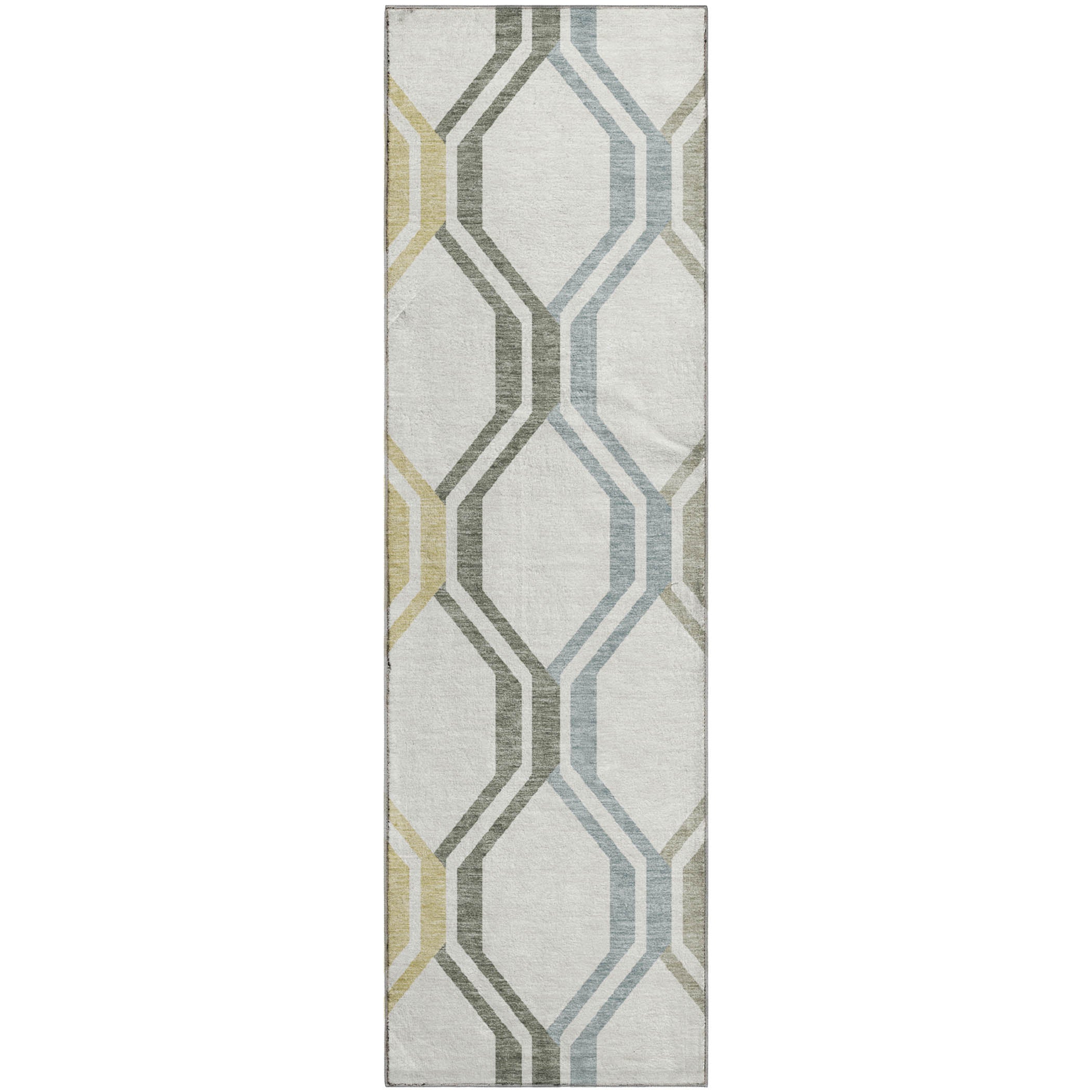 Lucerne Machine Washable Transitional Ivory Rug 2'3" x 7'6" #shape_Runner