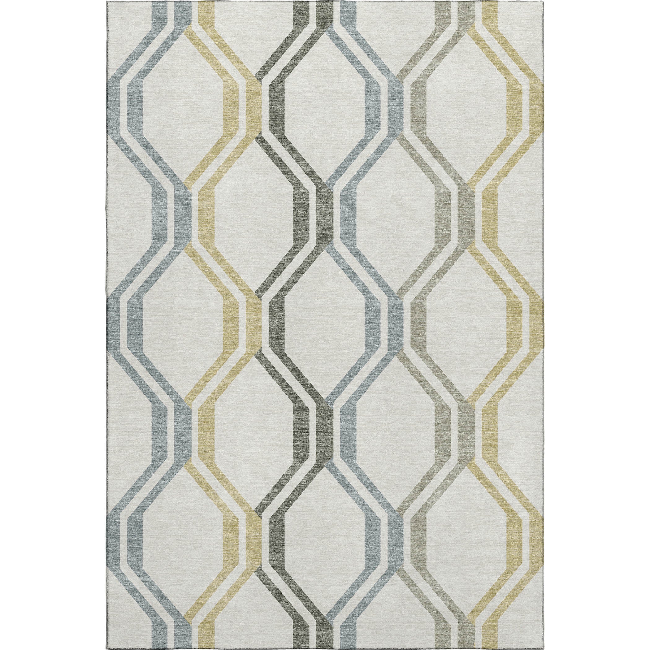 Lucerne Machine Washable Transitional Ivory Rug 3' x 5' #shape_Rectangle
