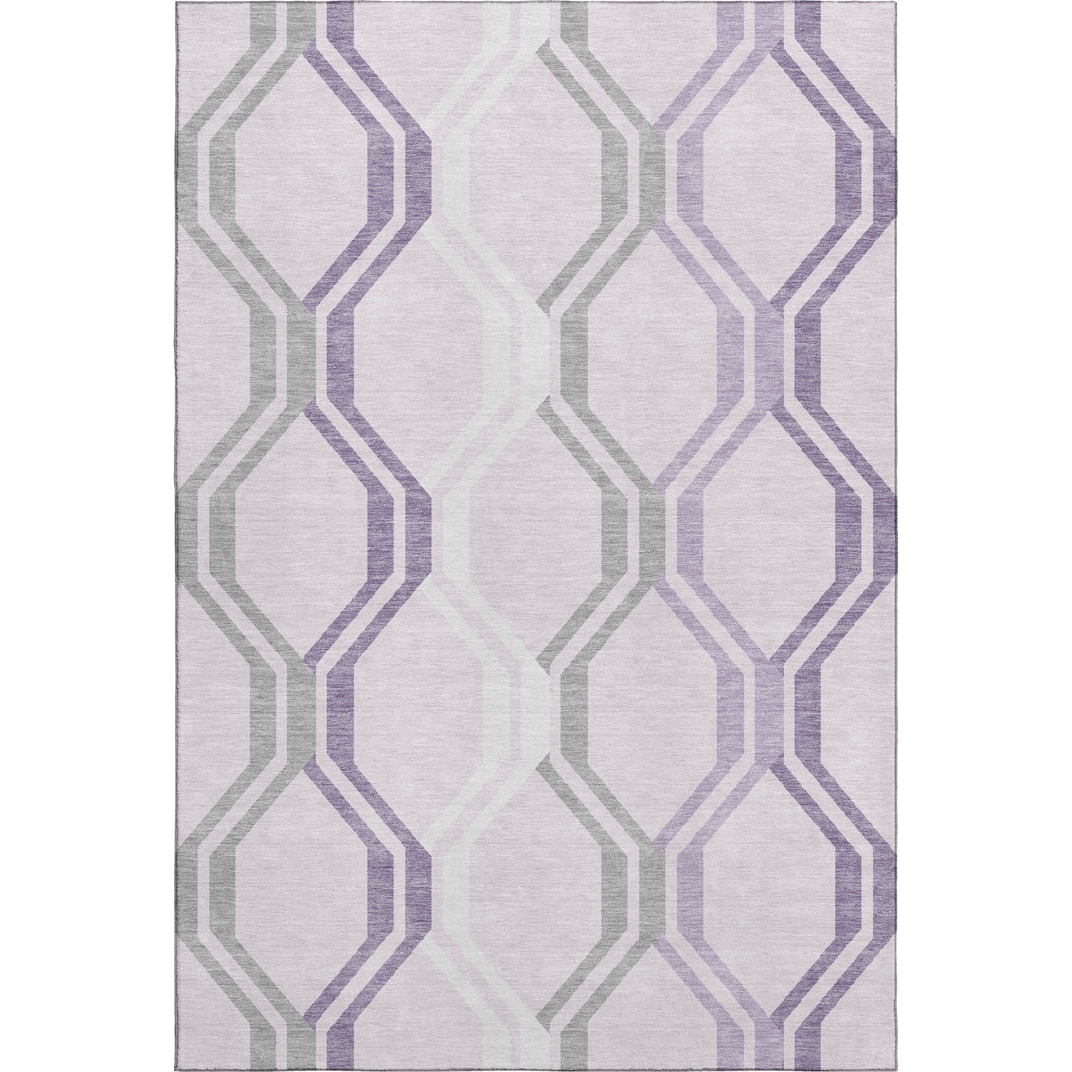 Lucerne Machine Washable Transitional Lavender Purple Rug 3' x 5' #shape_Rectangle