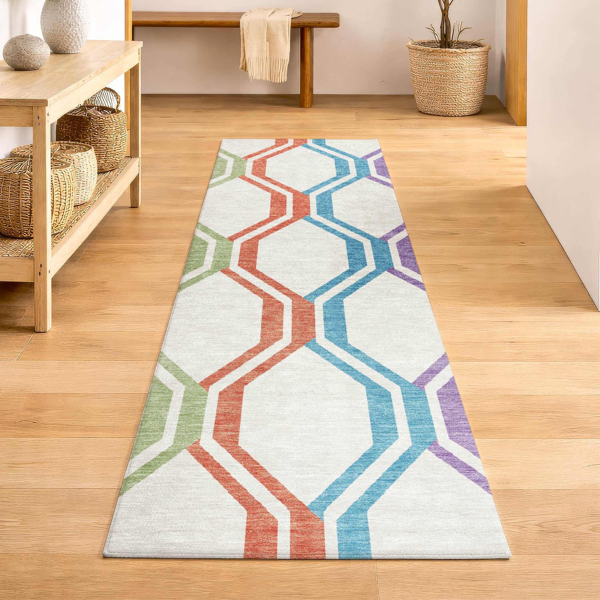 Lucerne Machine Washable Transitional Pearl Ivory Rug 2'3" x 7'6" #shape_Runner