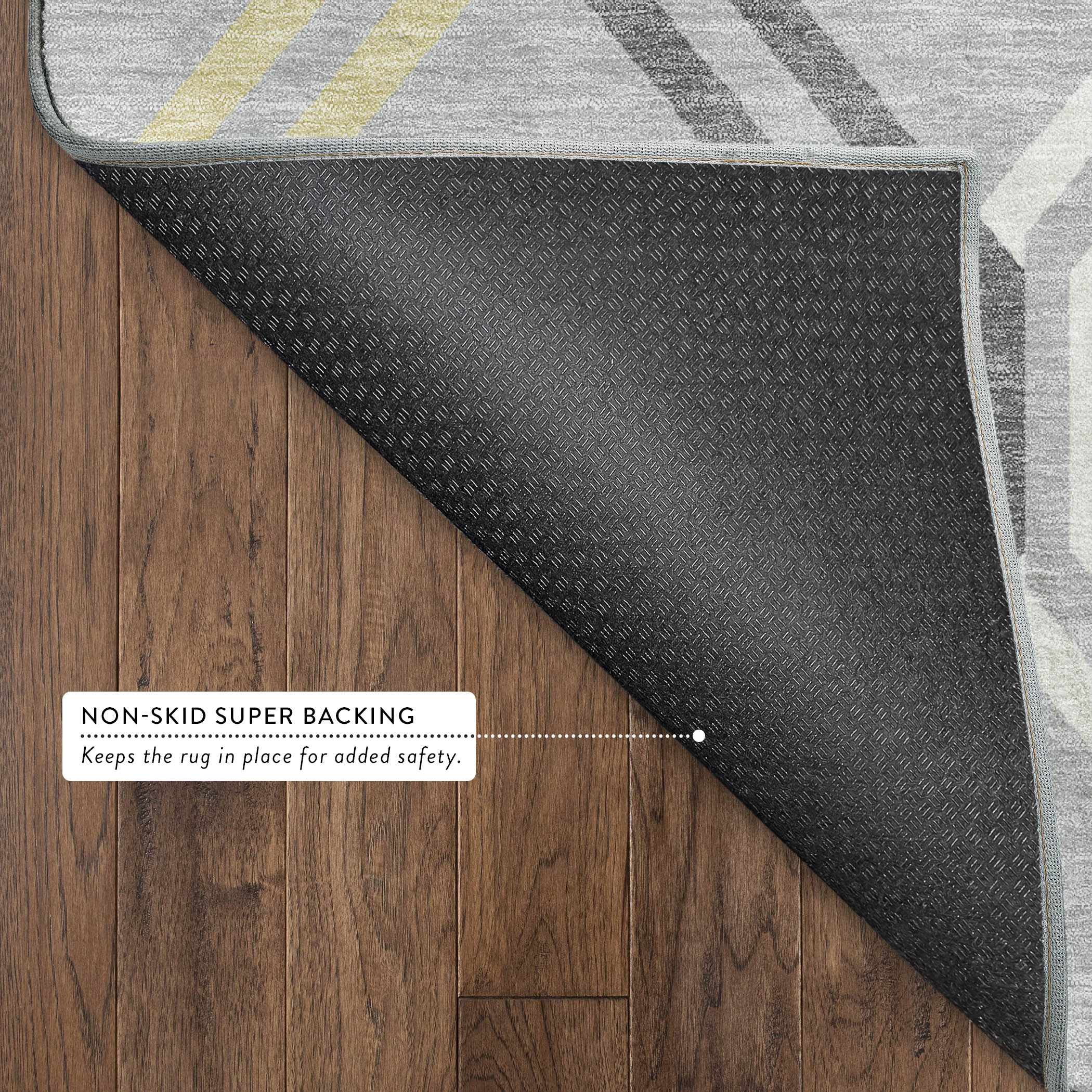 Lucerne Machine Washable Transitional Silver Gray Rug 1'8" x 2'6" #shape_Rectangle