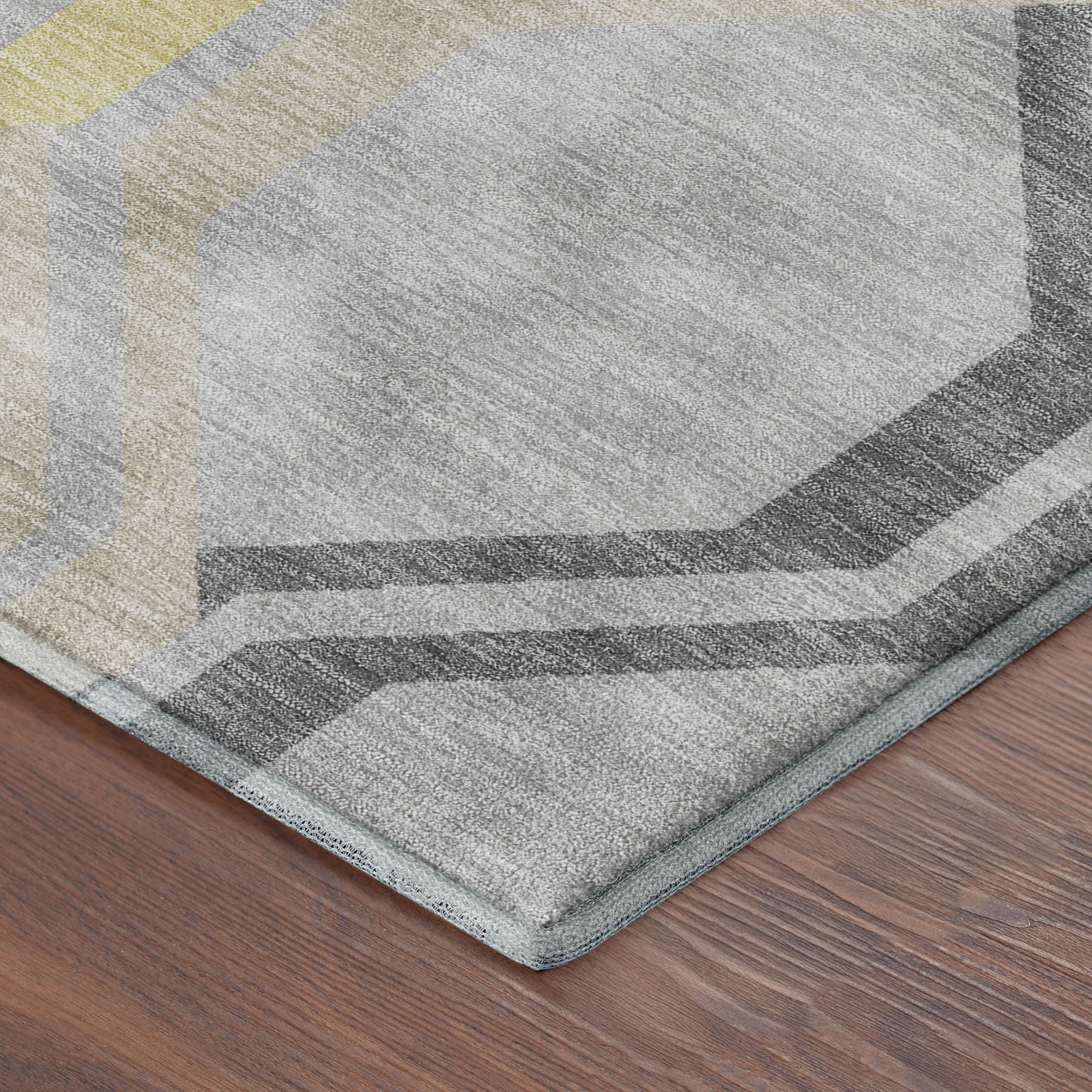 Lucerne Machine Washable Transitional Silver Gray Rug 1'8" x 2'6" #shape_Rectangle