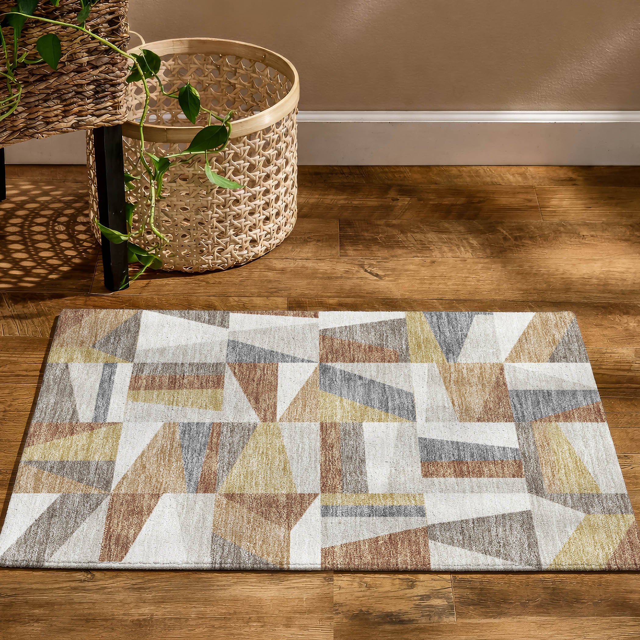 Marrakech Machine Washable Transitional Beige Brown Rug 1'8" x 2'6" #shape_Rectangle