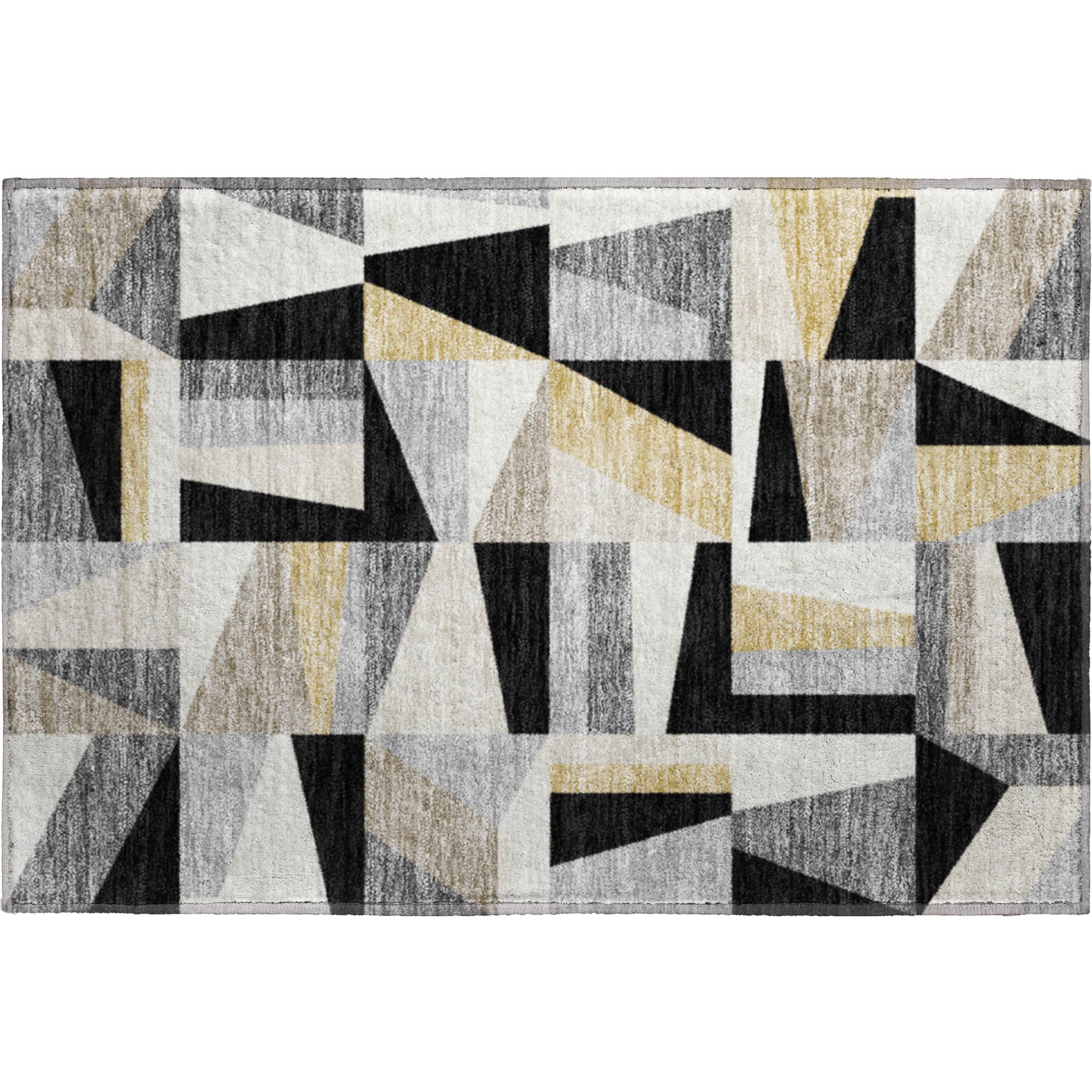 Marrakech Machine Washable Transitional Black Rug 1'8" x 2'6" #shape_Rectangle