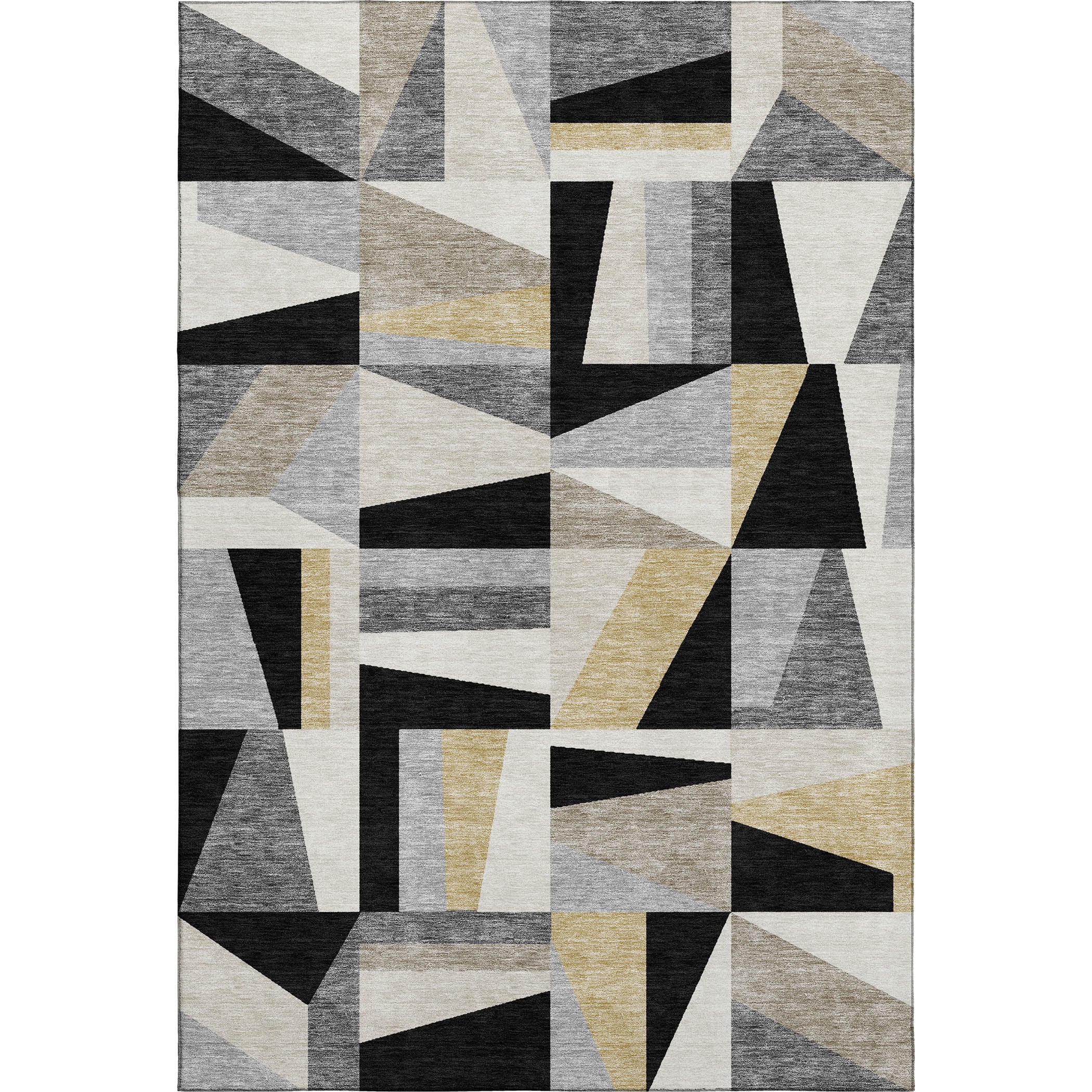Marrakech Machine Washable Transitional Black Rug 3' x 5' #shape_Rectangle