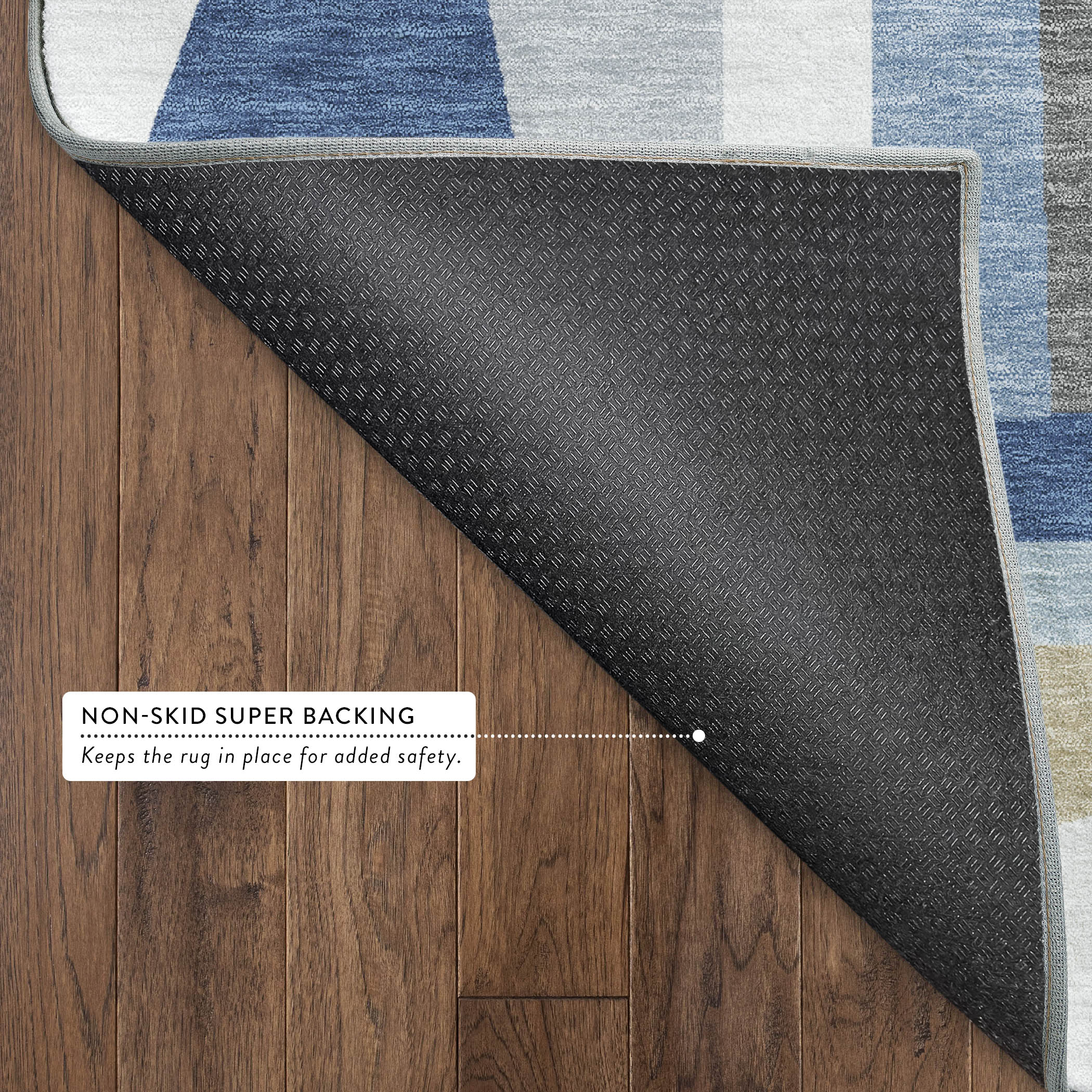 Marrakech Machine Washable Transitional Blue Rug 1'8" x 2'6" #shape_Rectangle