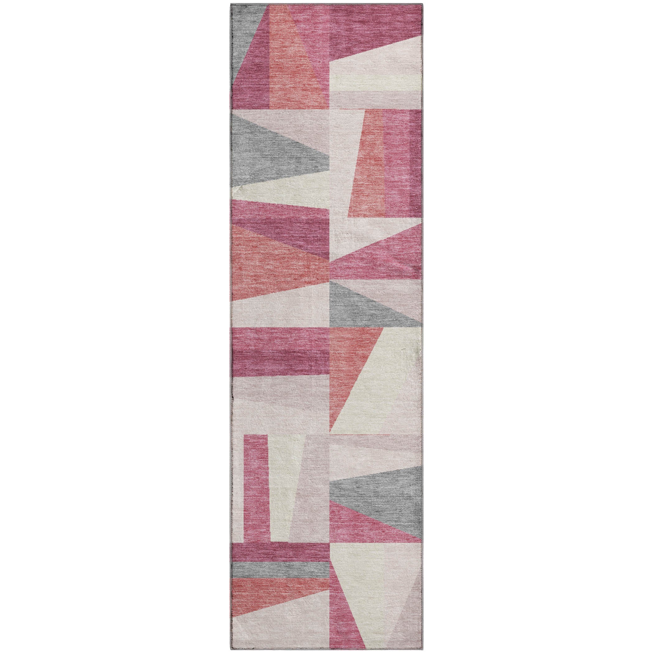 Marrakech Machine Washable Transitional Blush Pink Rug 2'3" x 7'6" #shape_Runner