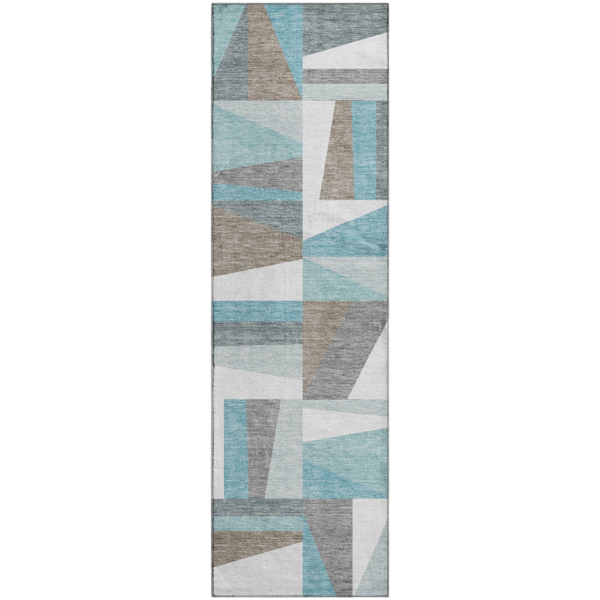 Marrakech Machine Washable Transitional Teal Rug 2'3" x 7'6" #shape_Runner