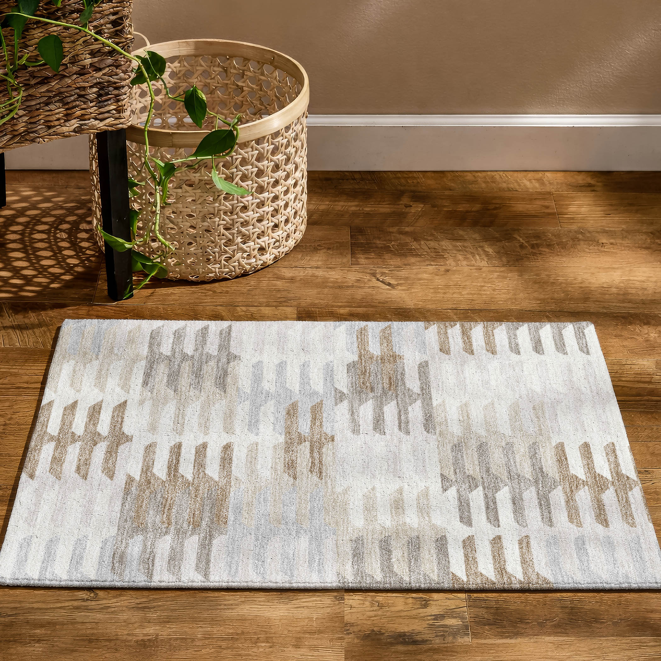 Lisbon Machine Washable Transitional Ivory Rug 1'8" x 2'6" #shape_Rectangle