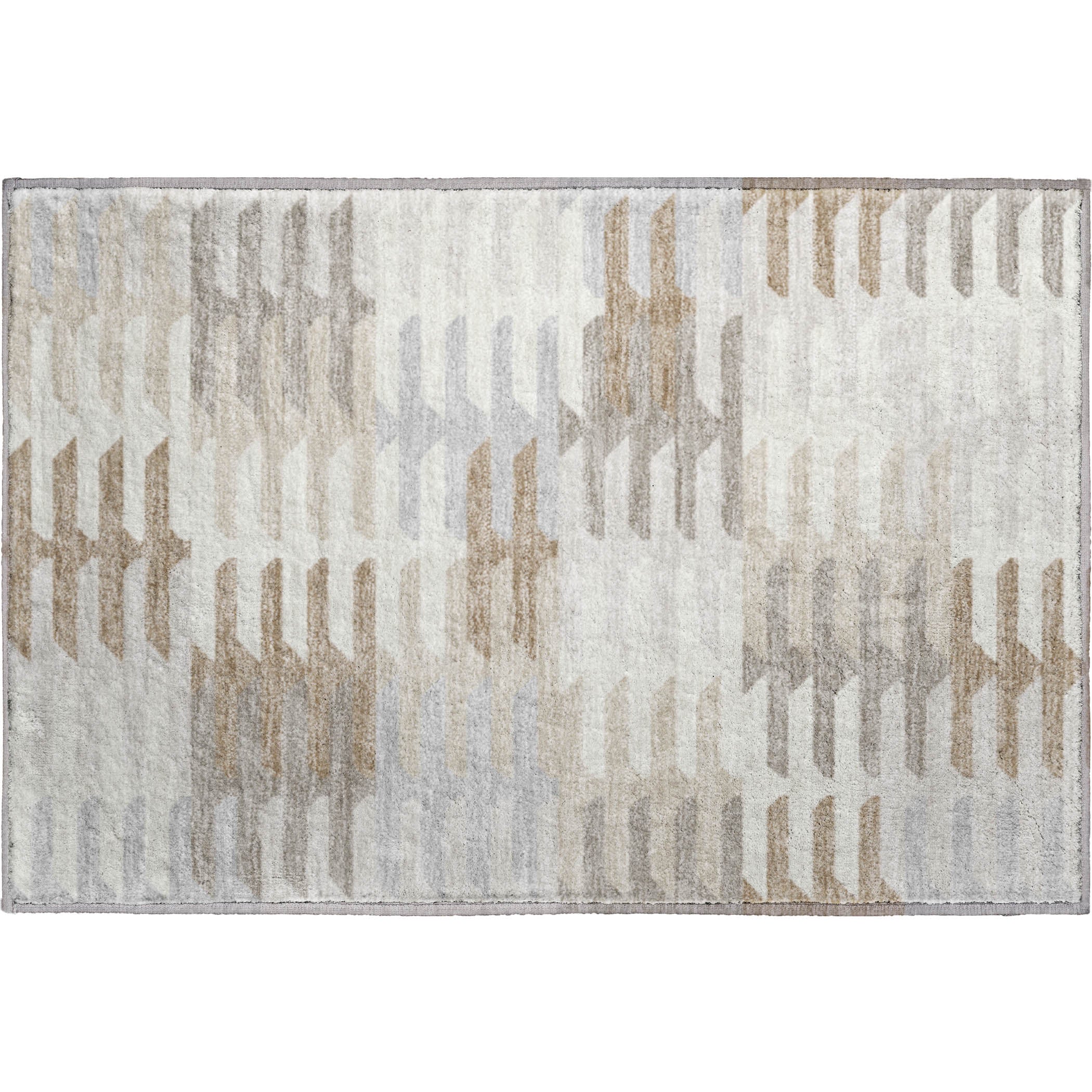 Lisbon Machine Washable Transitional Ivory Rug 1'8" x 2'6" #shape_Rectangle