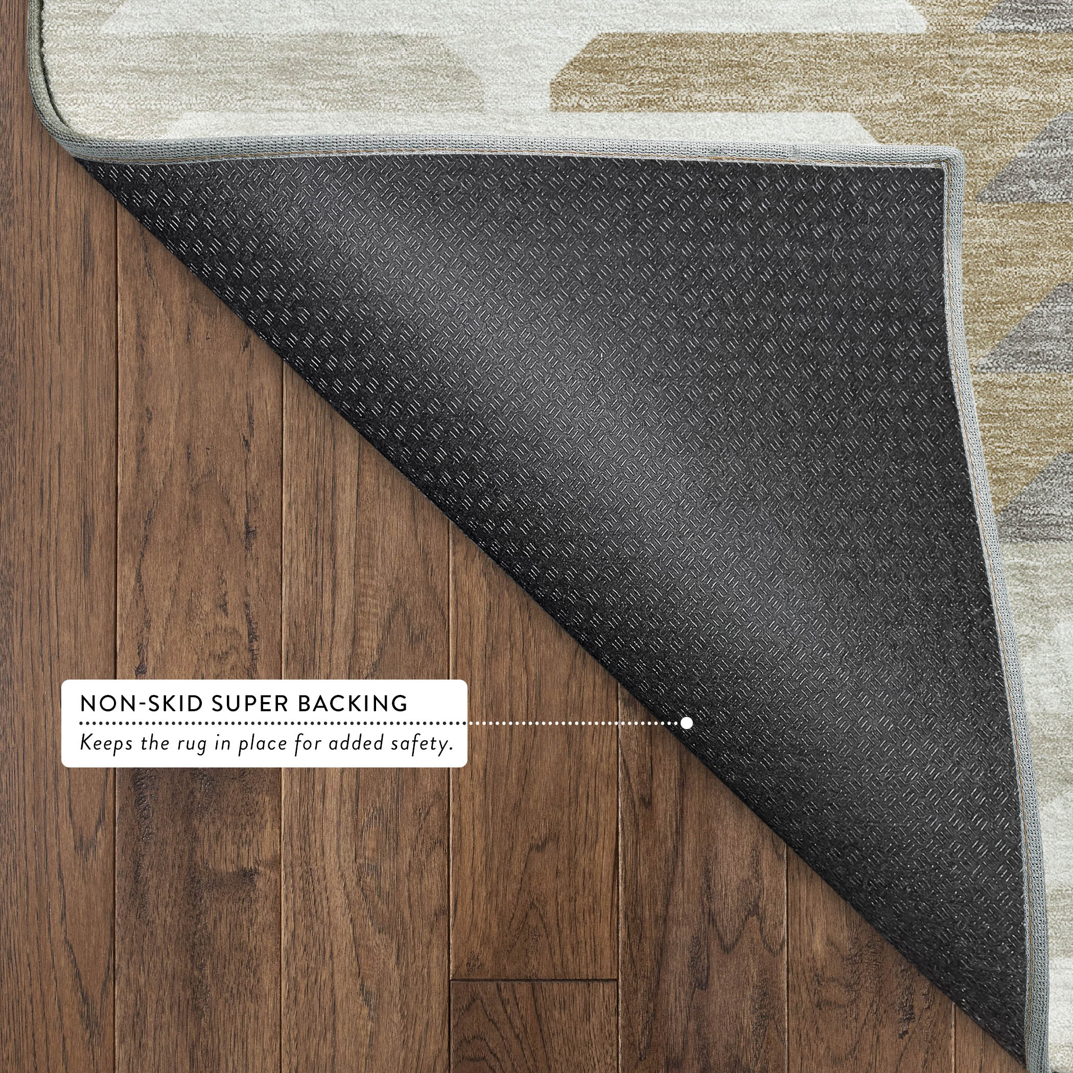 Lisbon Machine Washable Transitional Taupe Brown Rug 1'8" x 2'6" #shape_Rectangle