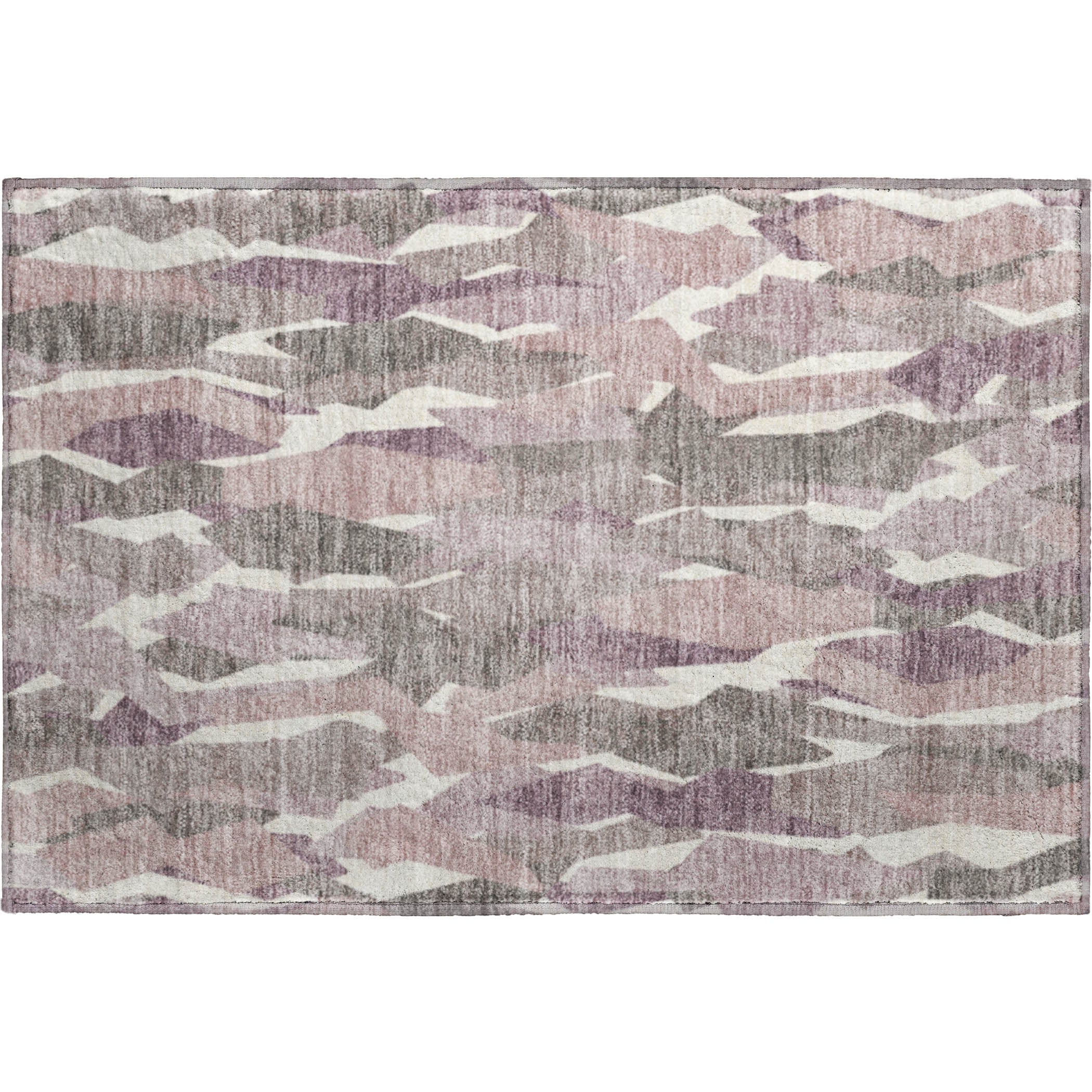 Lima Machine Washable Transitional Blush Pink Rug 1'8" x 2'6" #shape_Rectangle