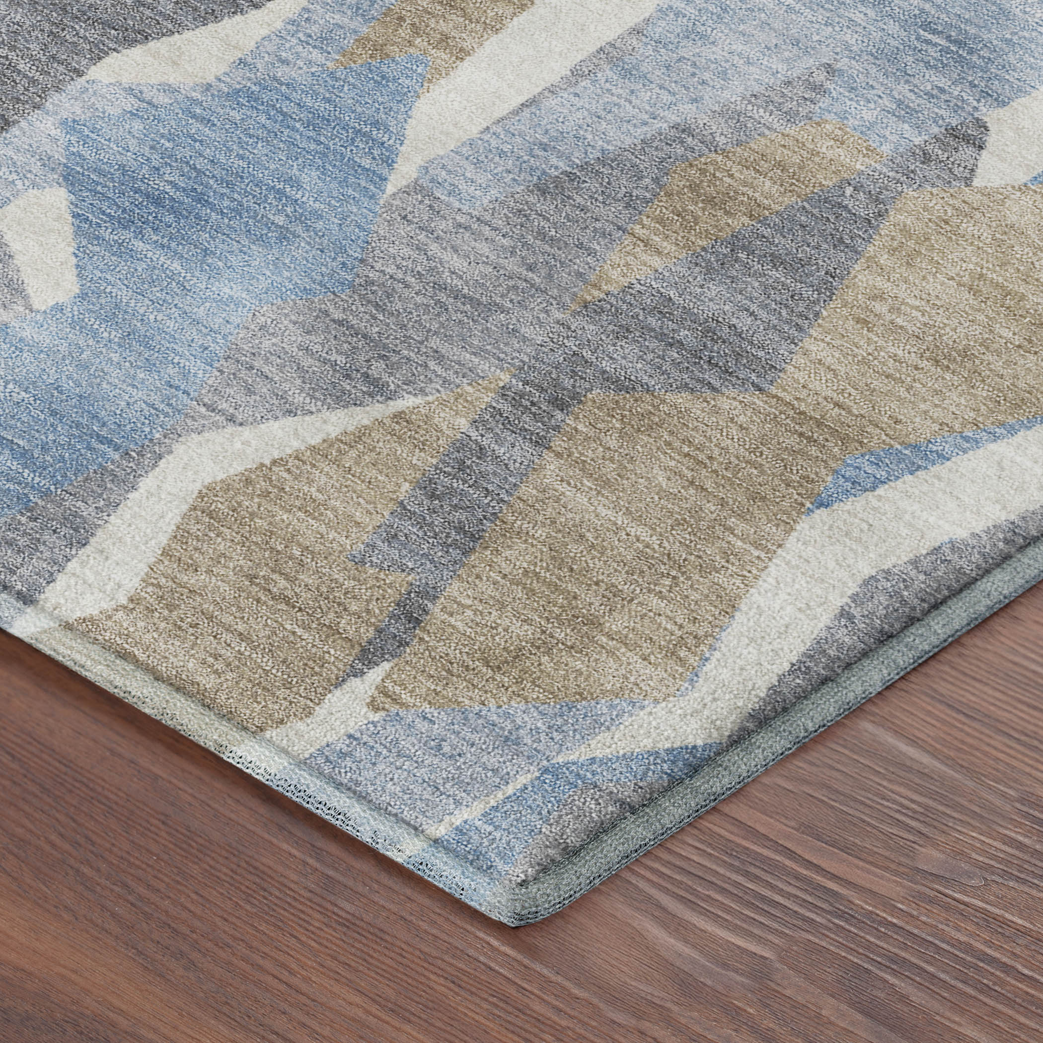 Lima Machine Washable Transitional Denim Blue Rug 1'8" x 2'6" #shape_Rectangle