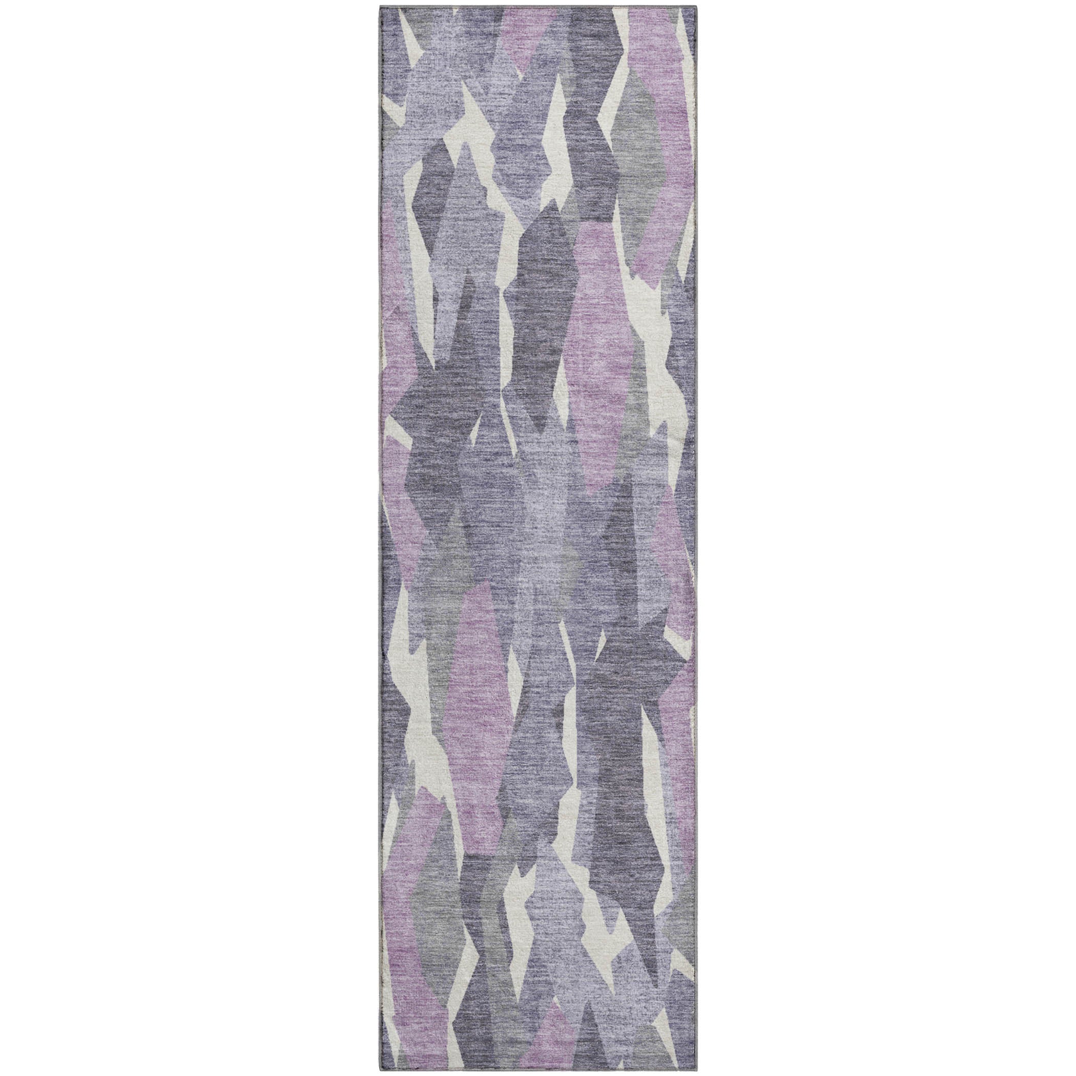 Lima Machine Washable Transitional Purple Rug 2'3" x 7'6" #shape_Runner