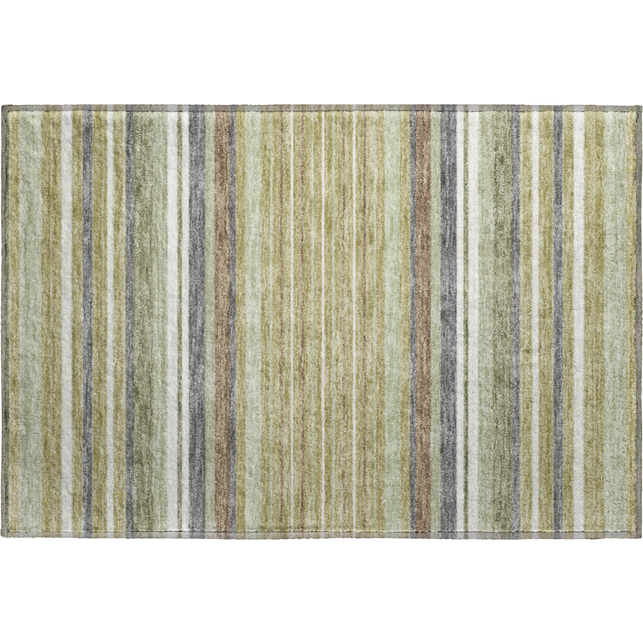 Sarajevo Machine Washable Transitional Aloe Green Rug 1'8" x 2'6" #shape_Rectangle