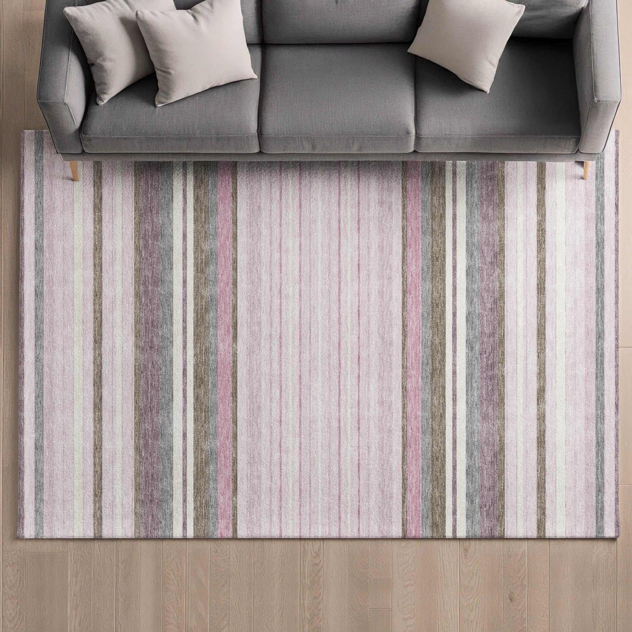 Sarajevo Machine Washable Transitional Blush Pink Rug 3' x 5' #shape_Rectangle