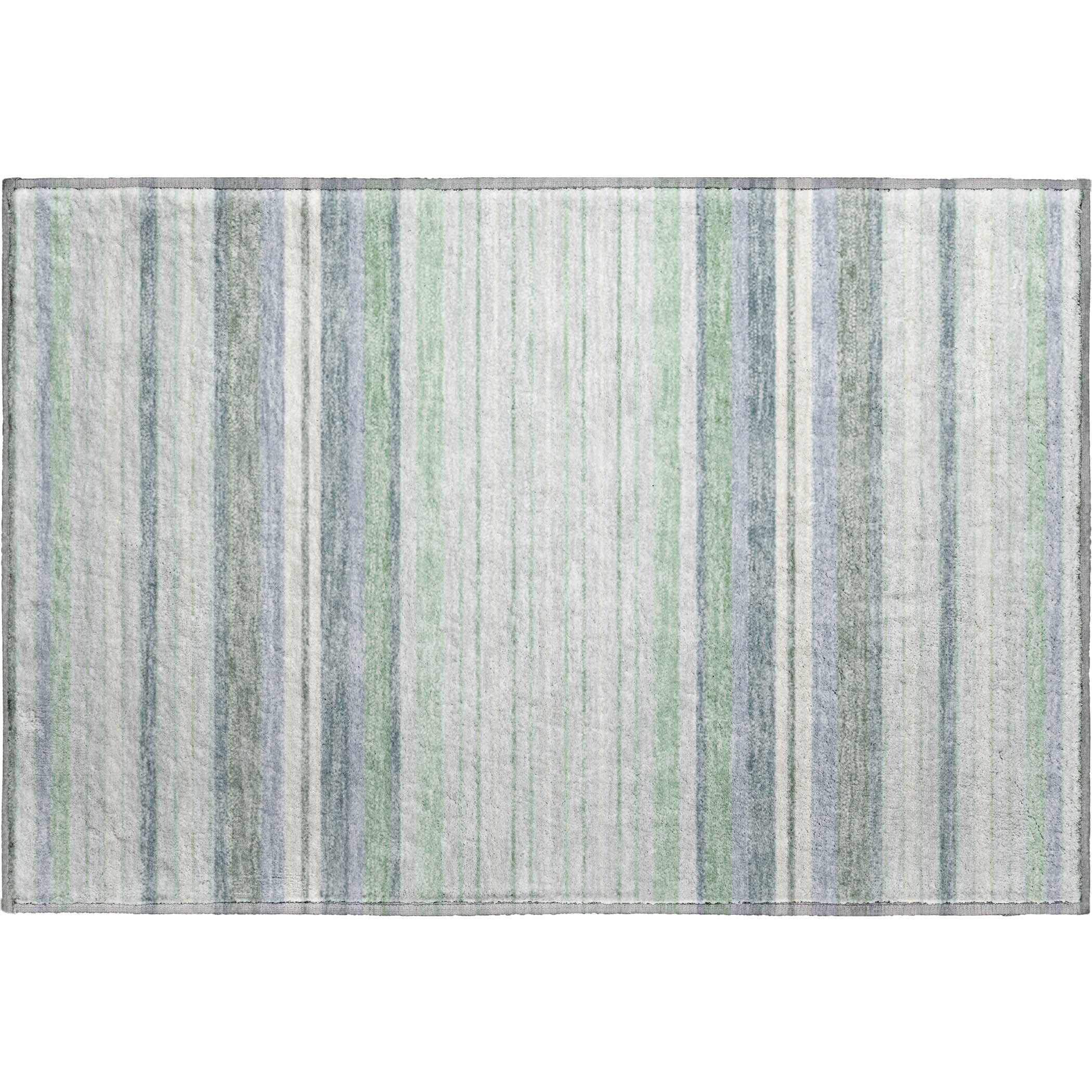 Sarajevo Machine Washable Transitional Mint Green Rug 1'8" x 2'6" #shape_Rectangle