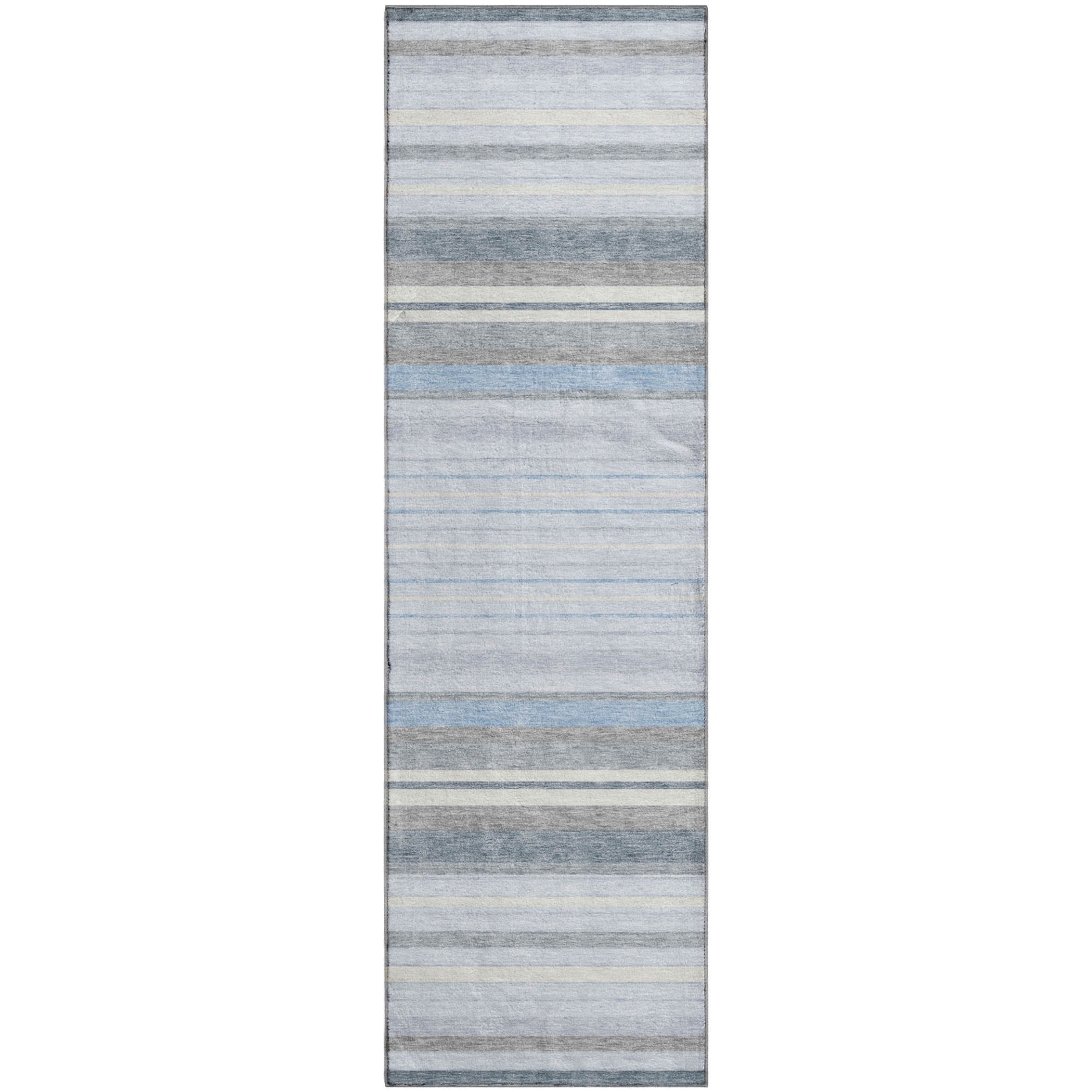 Sarajevo Machine Washable Transitional Sky Blue Rug 2'3" x 7'6" #shape_Runner