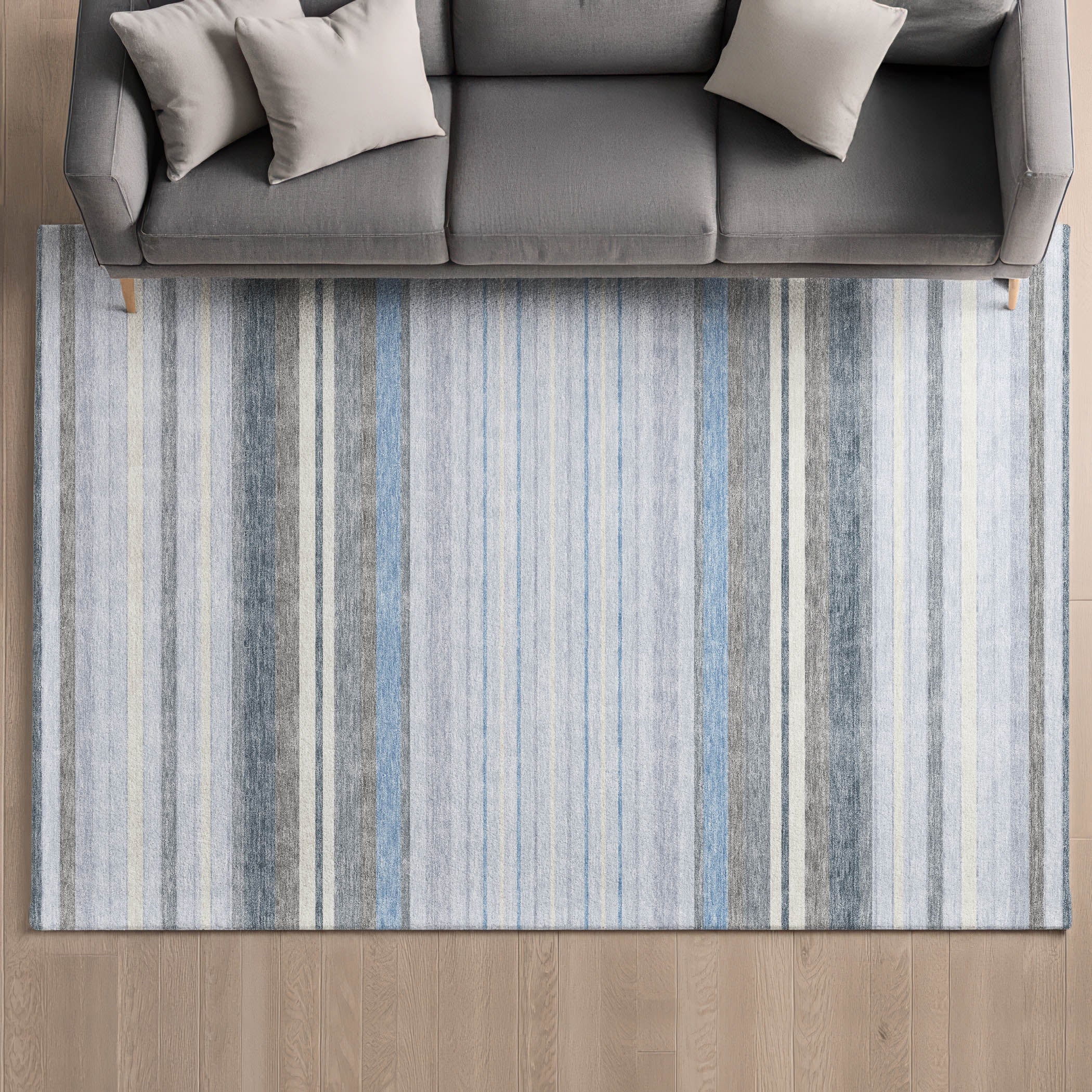 Sarajevo Machine Washable Transitional Sky Blue Rug 3' x 5' #shape_Rectangle