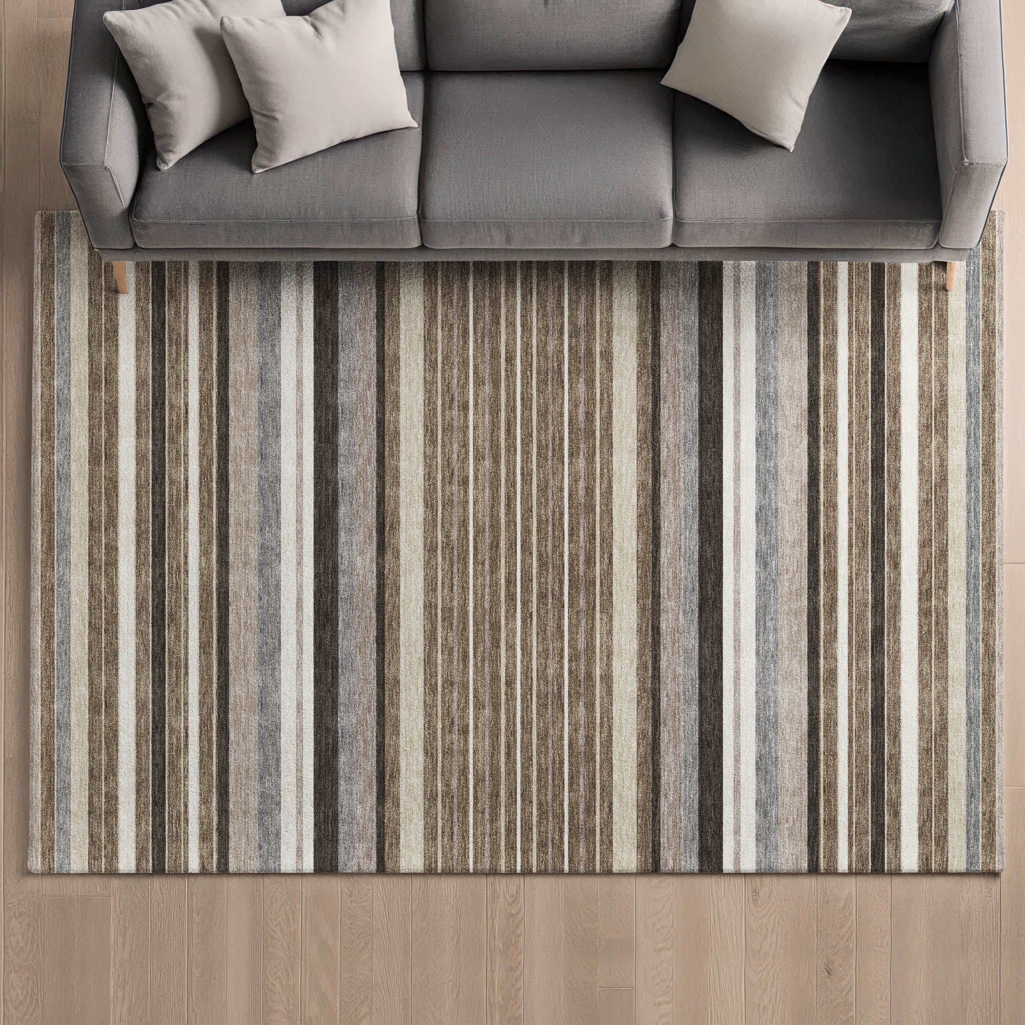 Sarajevo Machine Washable Transitional Taupe Brown Rug 3' x 5' #shape_Rectangle