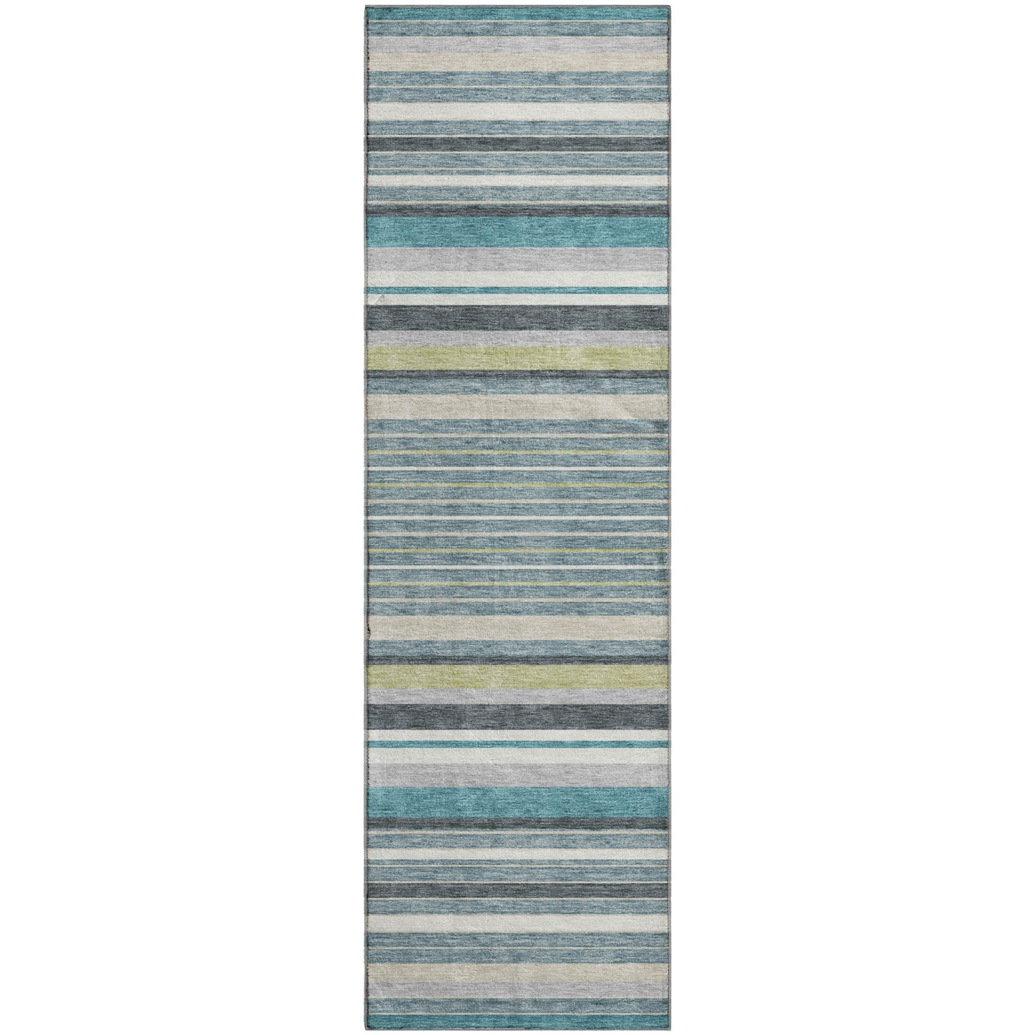Sarajevo Machine Washable Transitional Teal Rug 2'3" x 7'6" #shape_Runner