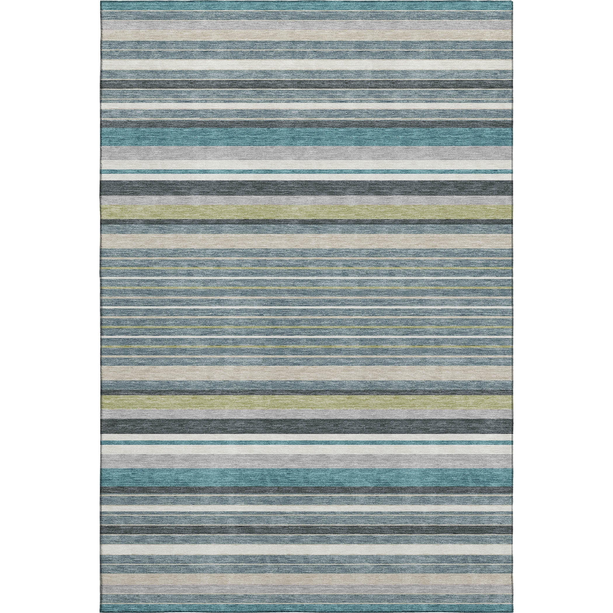 Sarajevo Machine Washable Transitional Teal Rug 3' x 5' #shape_Rectangle