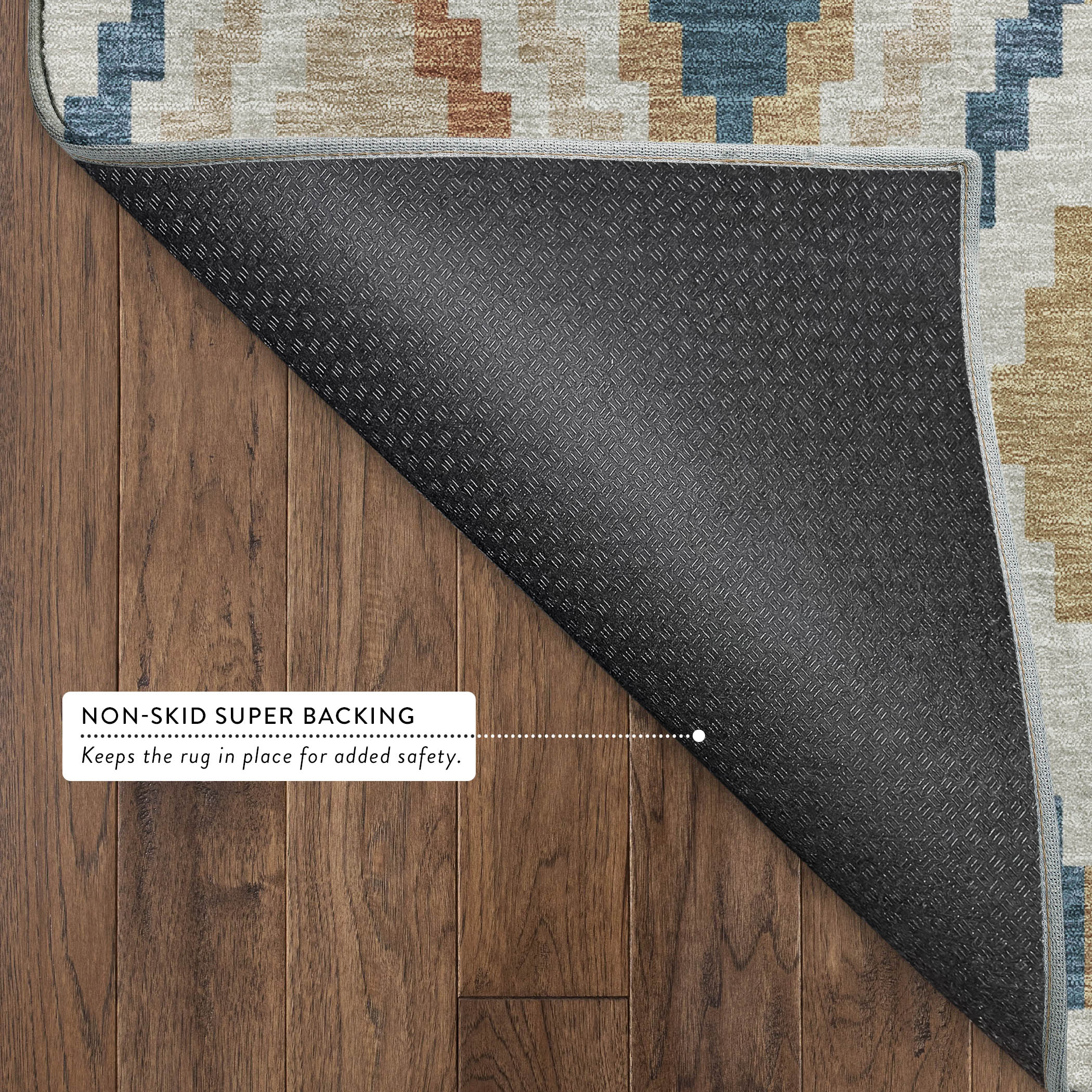 Kathmandu Machine Washable Transitional Beige Brown Rug 1'8" x 2'6" #shape_Rectangle