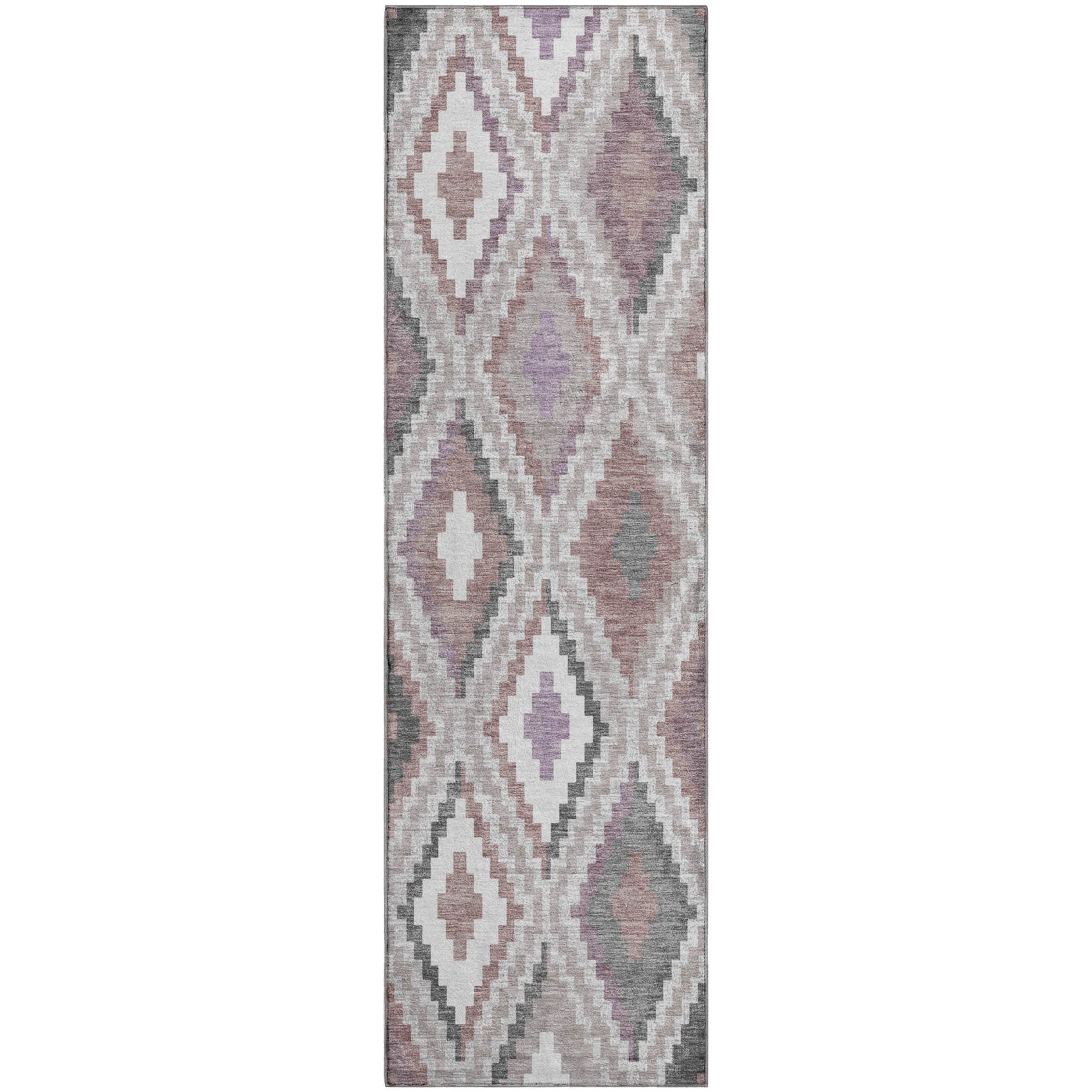 Kathmandu Machine Washable Transitional Blush Pink Rug 2'3" x 7'6" #shape_Runner