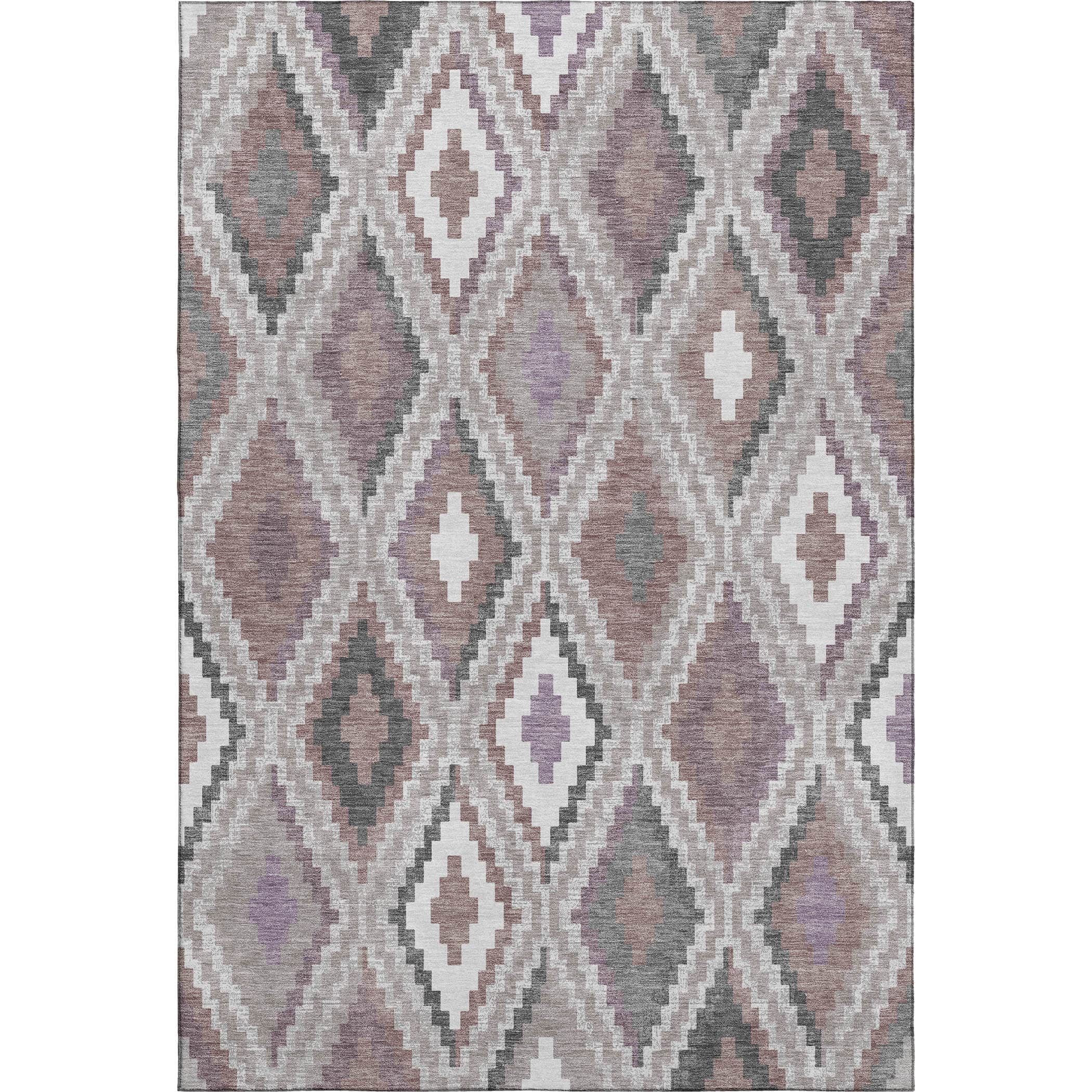 Kathmandu Machine Washable Transitional Blush Pink Rug 3' x 5' #shape_Rectangle