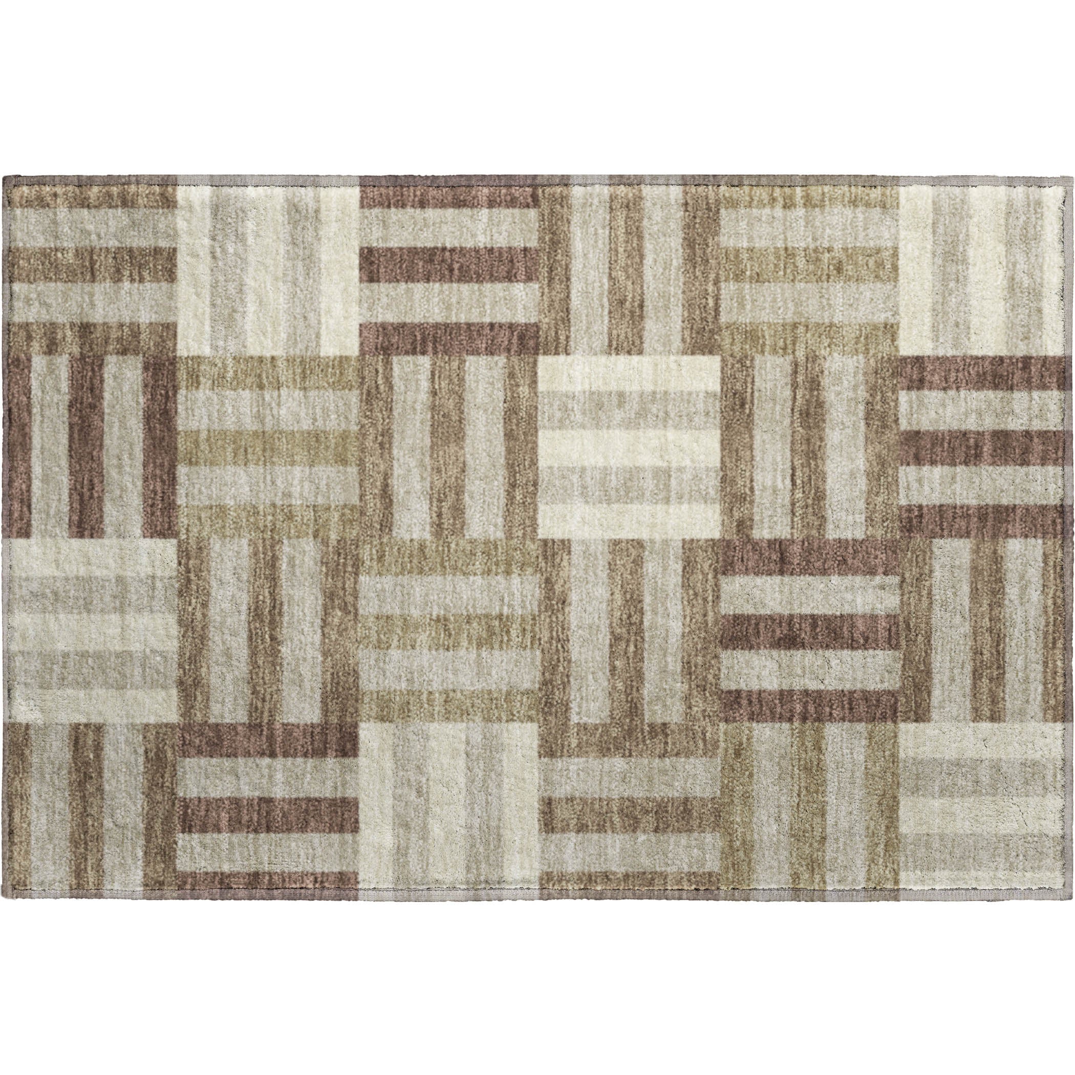 Bruges Machine Washable Transitional Brown Rug 1'8" x 2'6" #shape_Rectangle