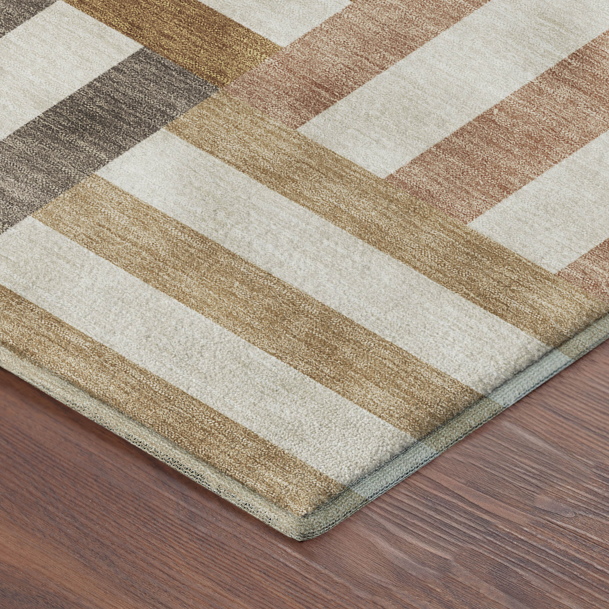 Bruges Machine Washable Transitional Paprika Orange Rug 1'8" x 2'6" #shape_Rectangle