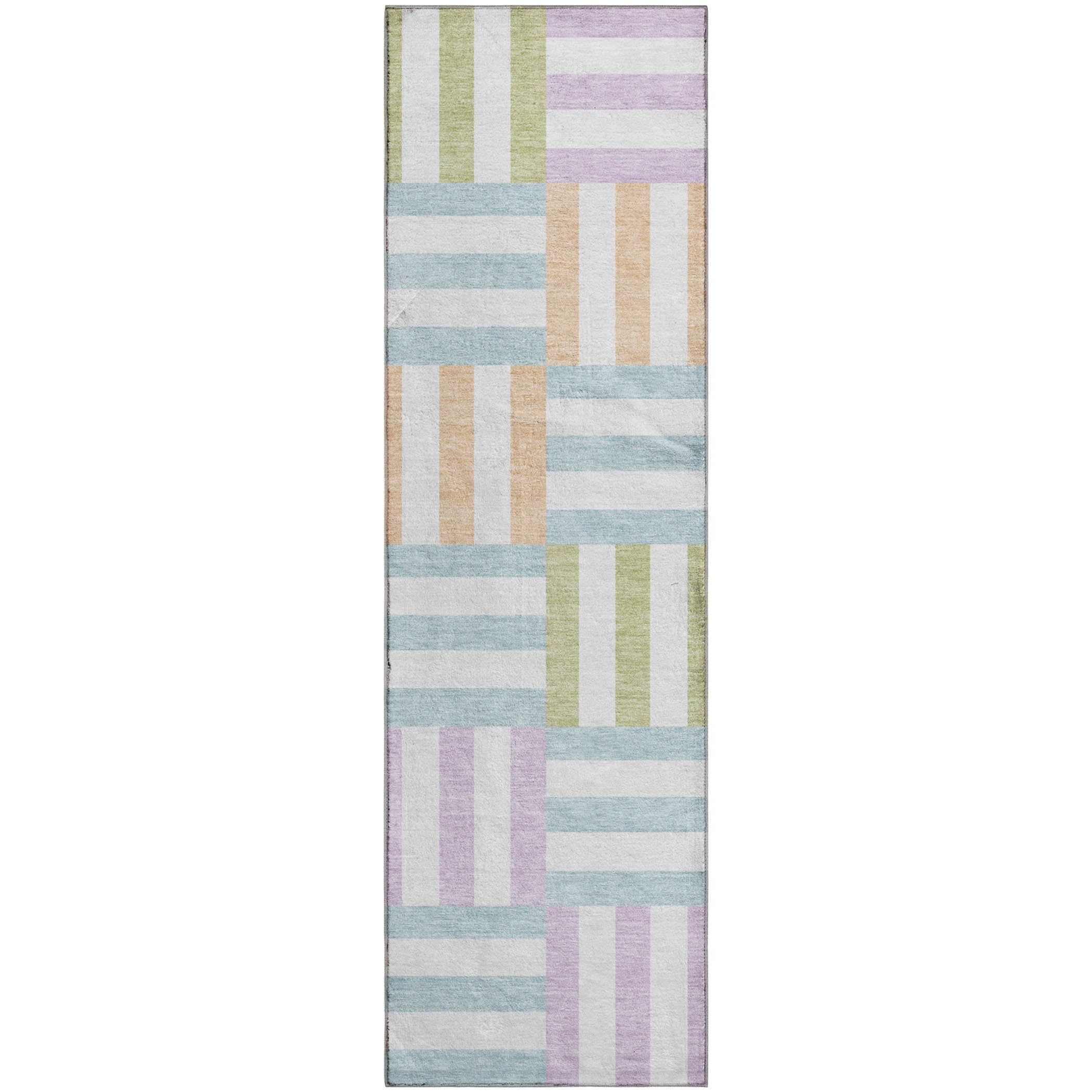 Bruges Machine Washable Transitional Pearl Ivory Rug 2'3" x 7'6" #shape_Runner
