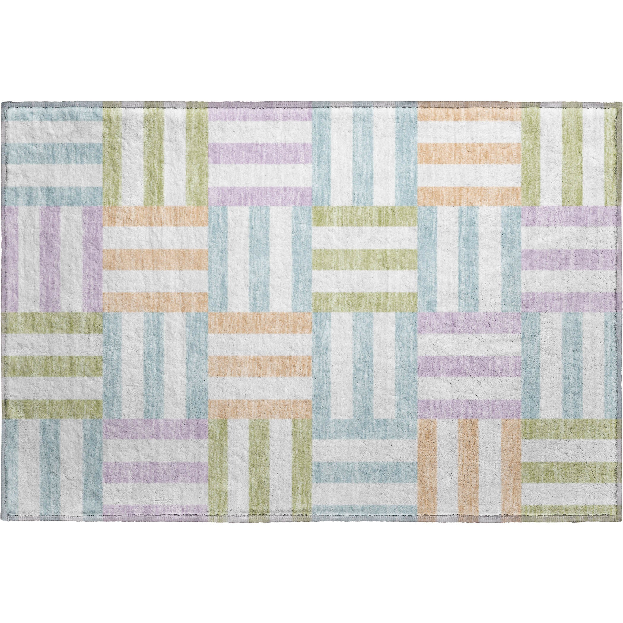 Bruges Machine Washable Transitional Pearl Ivory Rug 1'8" x 2'6" #shape_Rectangle