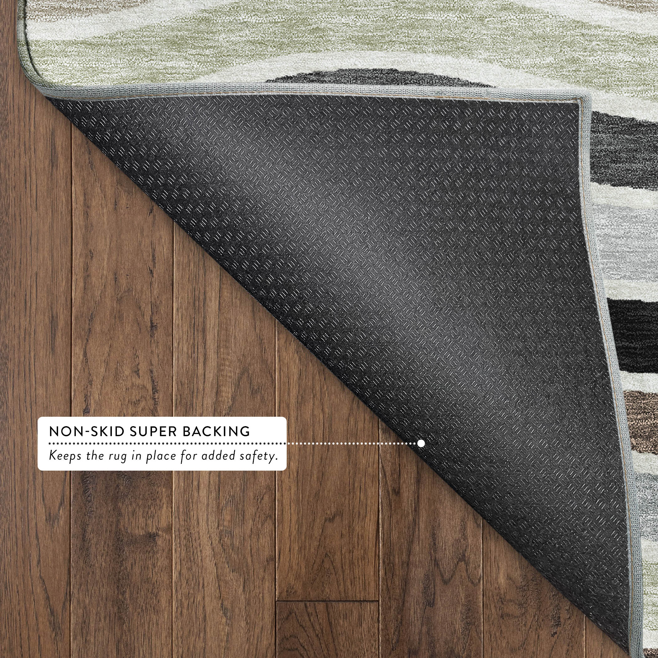 Marrakech Machine Washable Transitional Black Rug 1'8" x 2'6" #shape_Rectangle