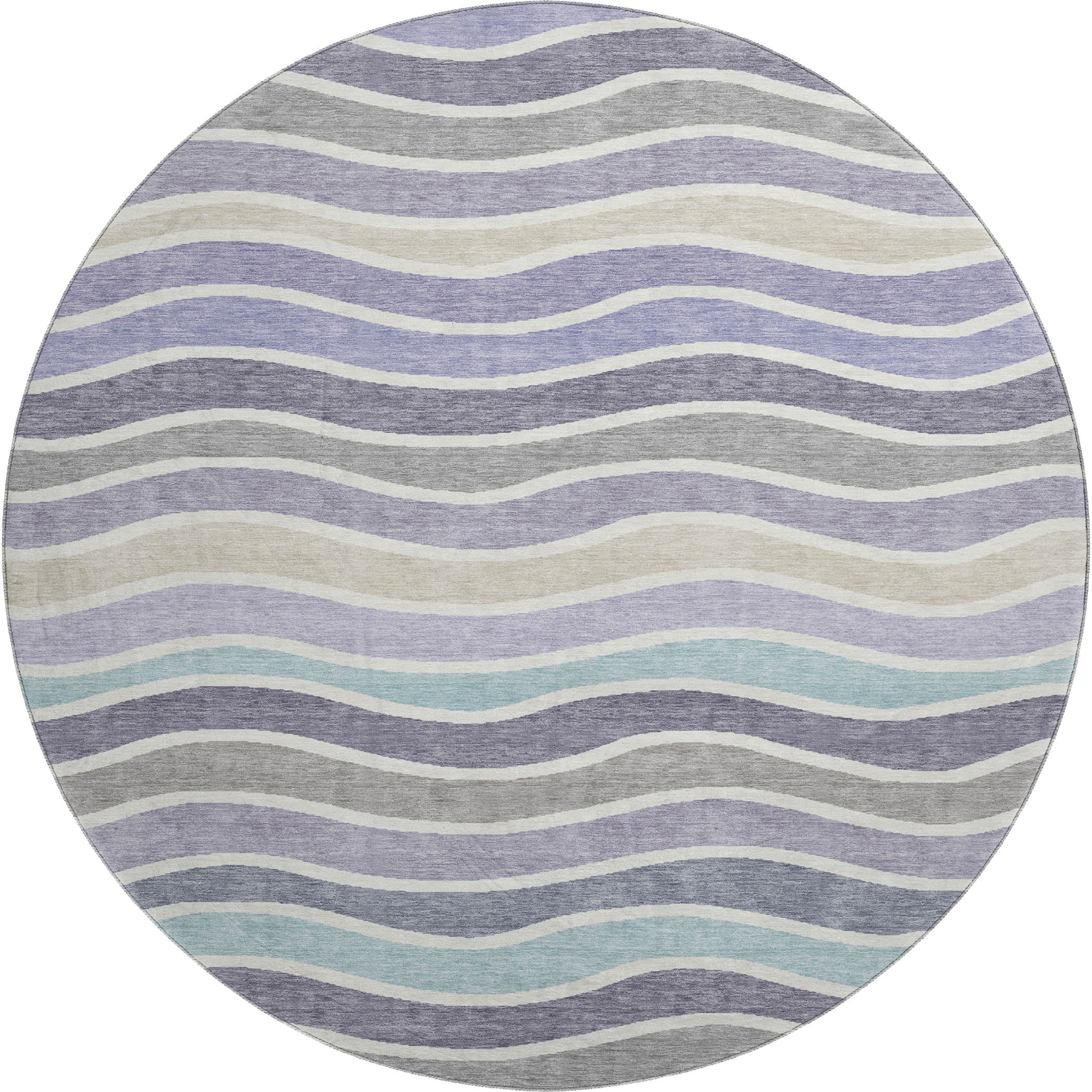 Marrakech Machine Washable Transitional Lavender Purple Rug 8' x 8' #shape_Round