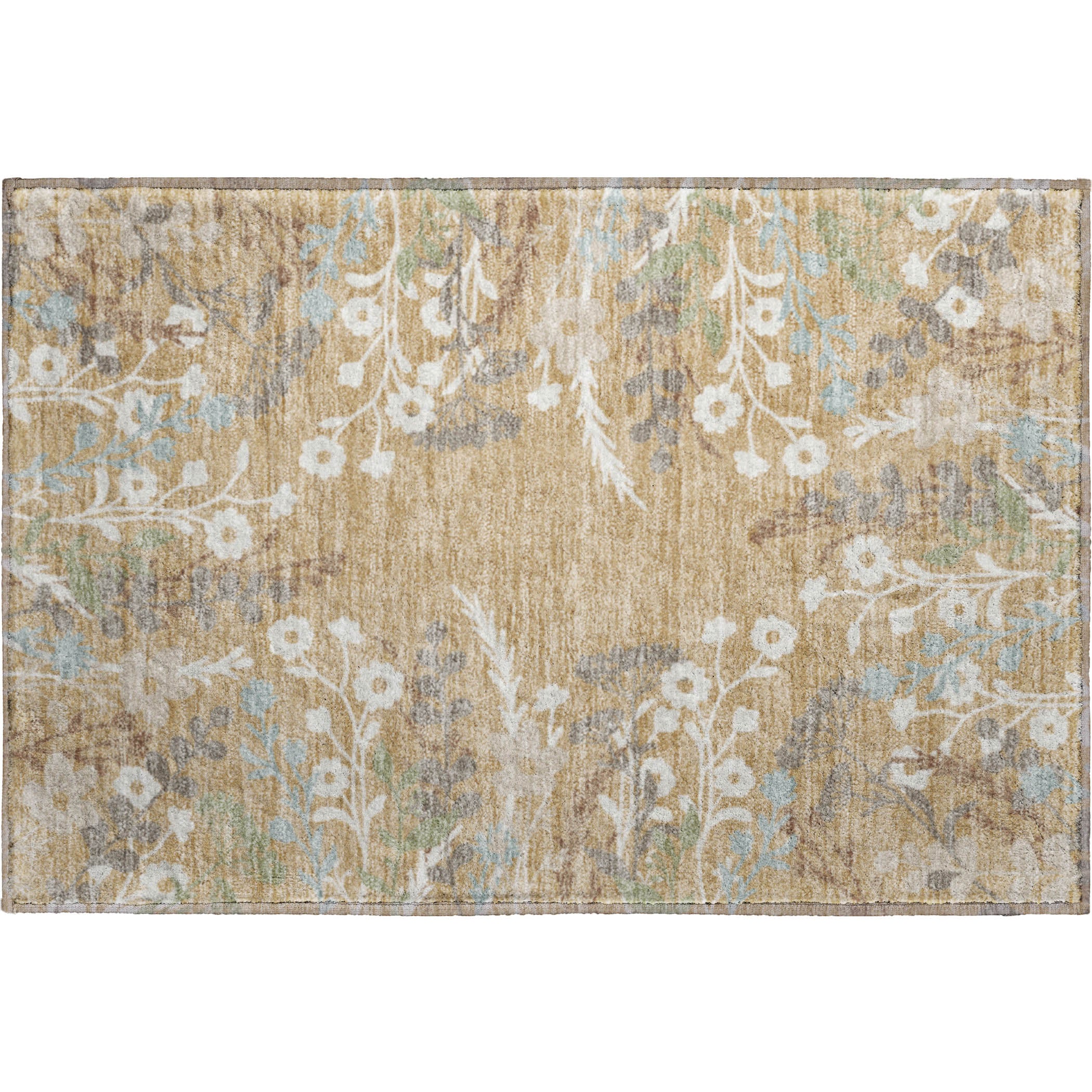 Mostar Machine Washable Transitional Gold Rug 1'8" x 2'6" #shape_Rectangle