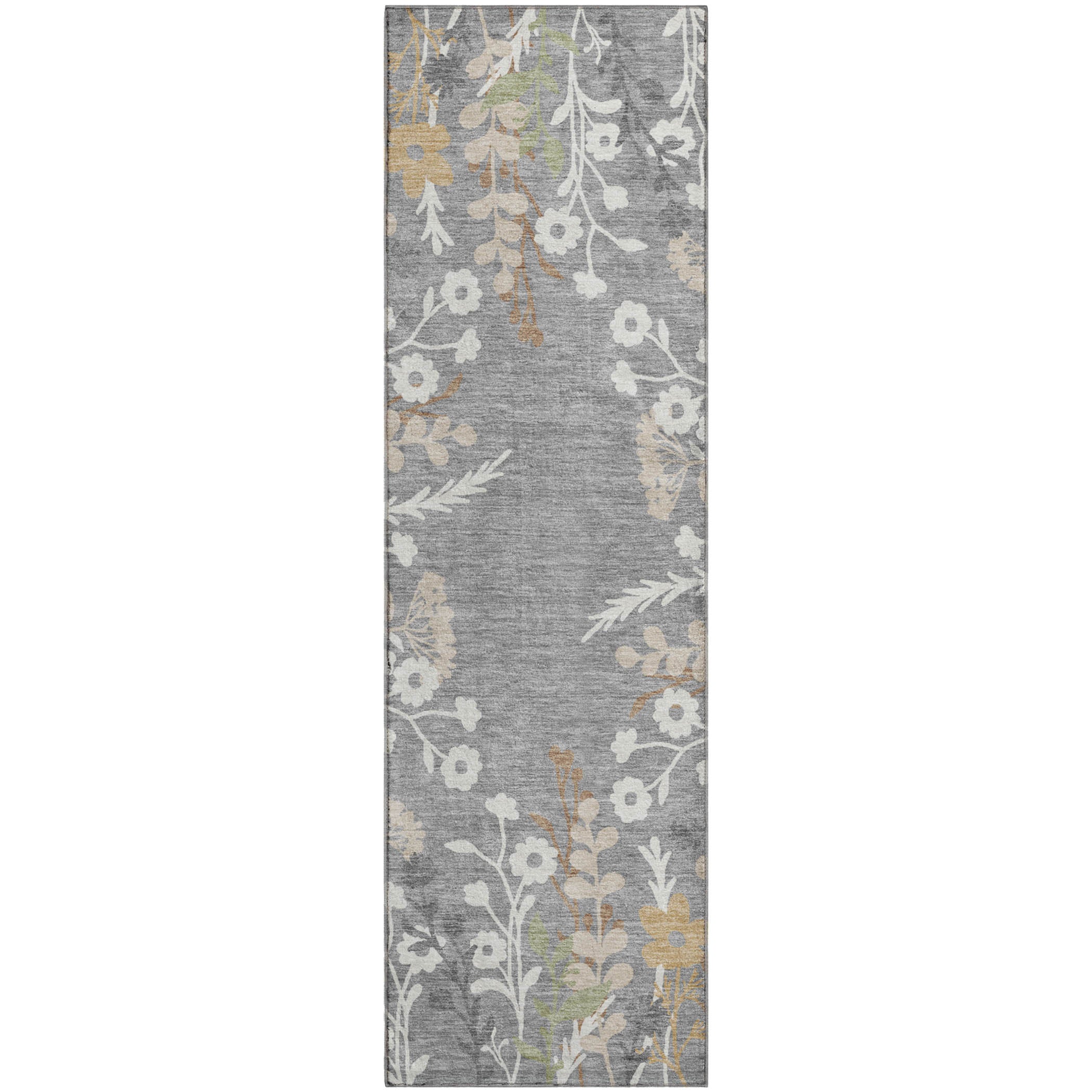 Mostar Machine Washable Transitional Gray Rug 2'3" x 7'6" #shape_Runner