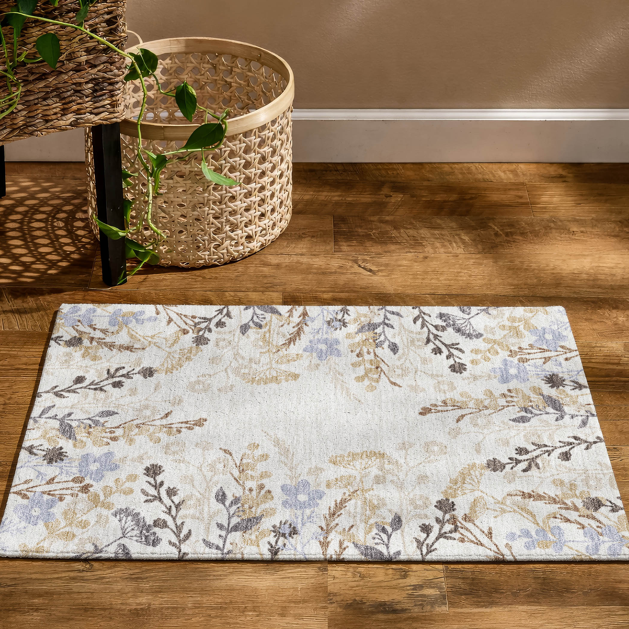Mostar Machine Washable Transitional Ivory Rug 1'8" x 2'6" #shape_Rectangle