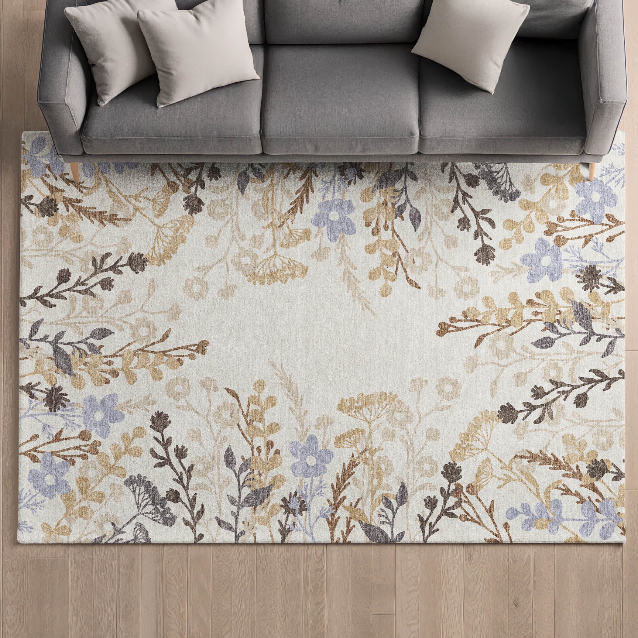 Mostar Machine Washable Transitional Ivory Rug 3' x 5' #shape_Rectangle