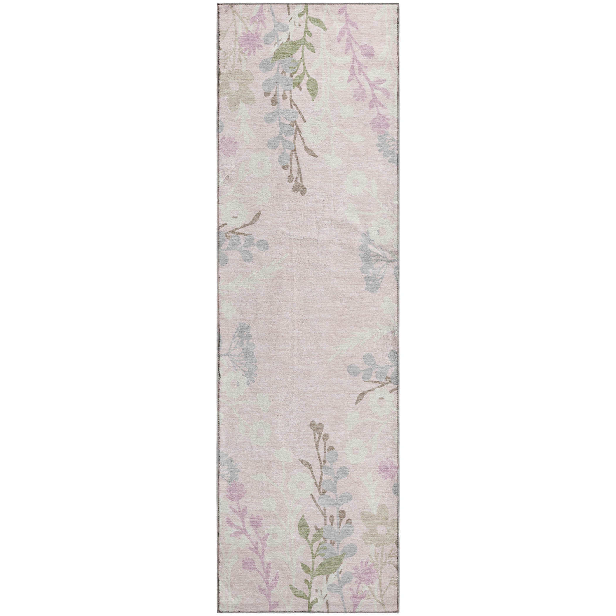 Mostar Machine Washable Transitional Pink Rug 2'3" x 7'6" #shape_Runner