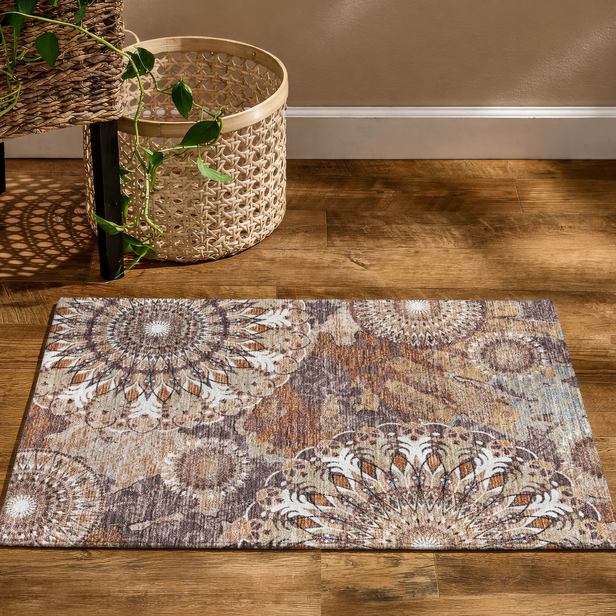 Marrakech Machine Washable Transitional Copper Orange Rug 1'8" x 2'6" #shape_Rectangle