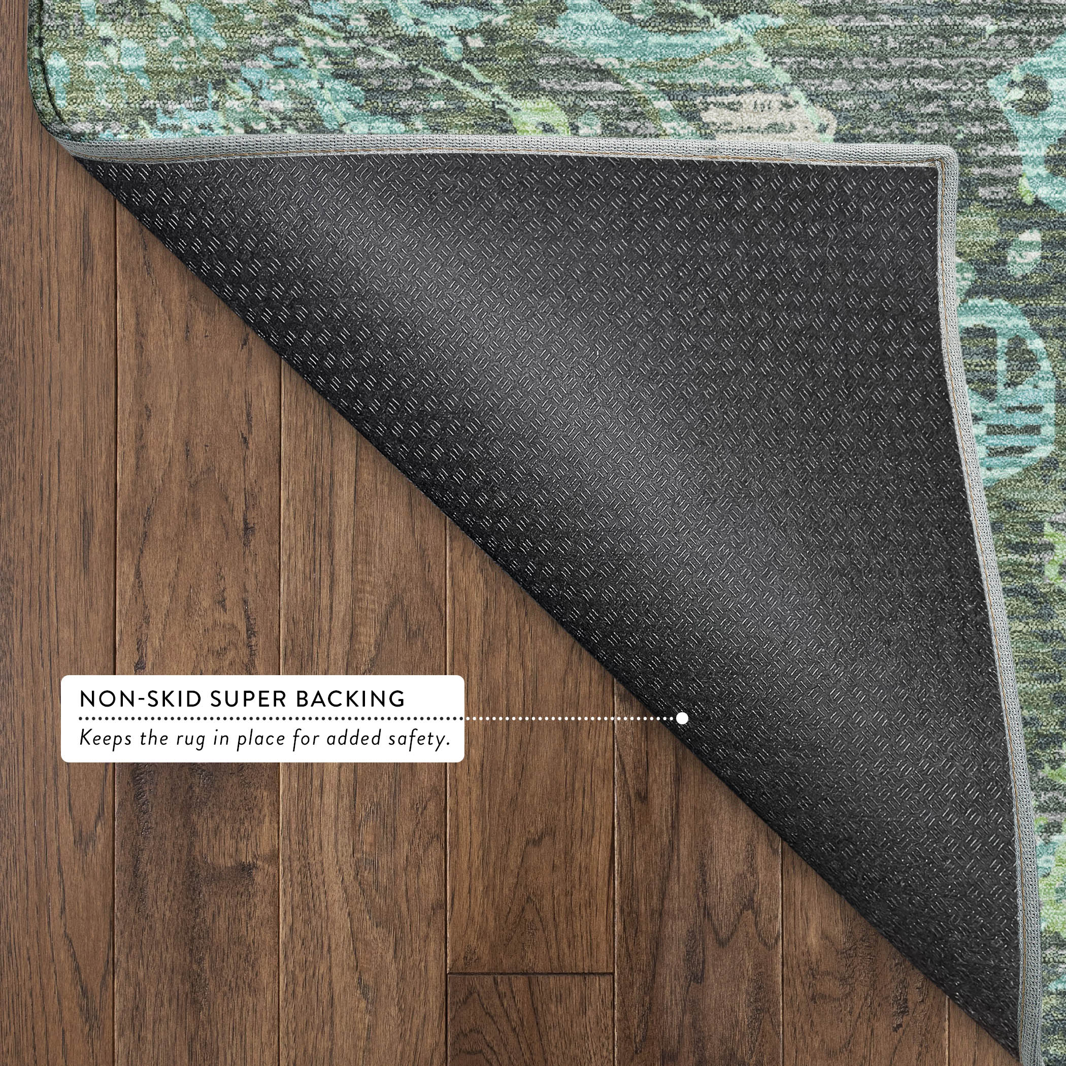 Marrakech Machine Washable Transitional Olive Green Rug 1'8" x 2'6" #shape_Rectangle