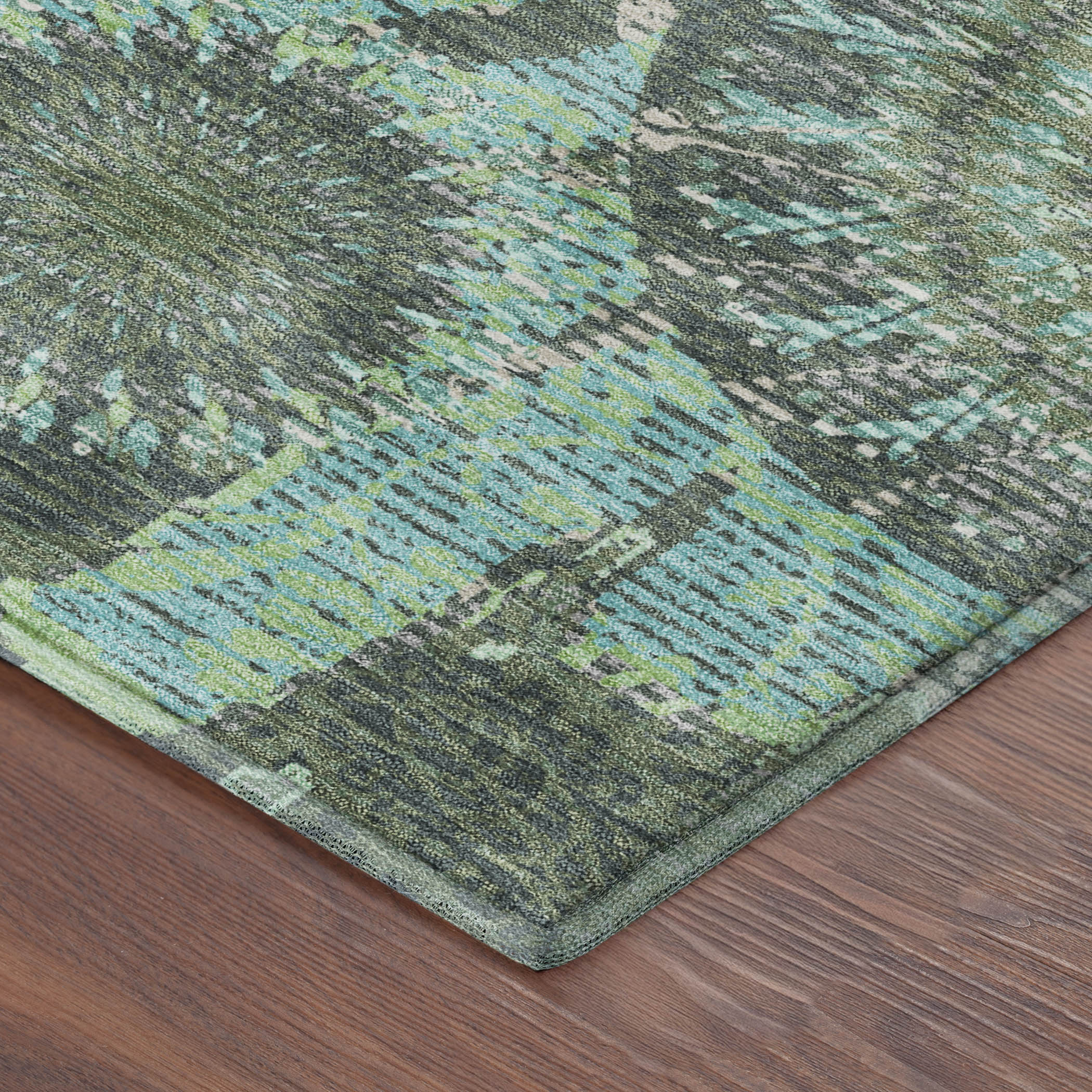 Marrakech Machine Washable Transitional Olive Green Rug 1'8" x 2'6" #shape_Rectangle