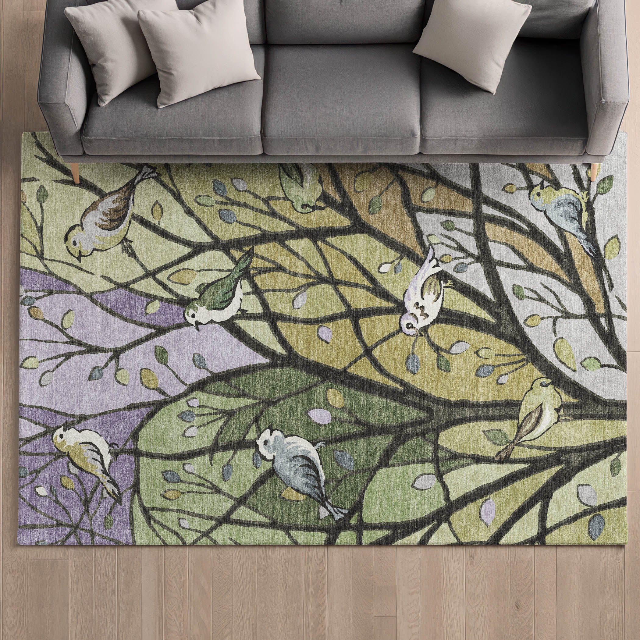 Sintra Machine Washable Transitional Aloe Green Rug 3' x 5' #shape_Rectangle