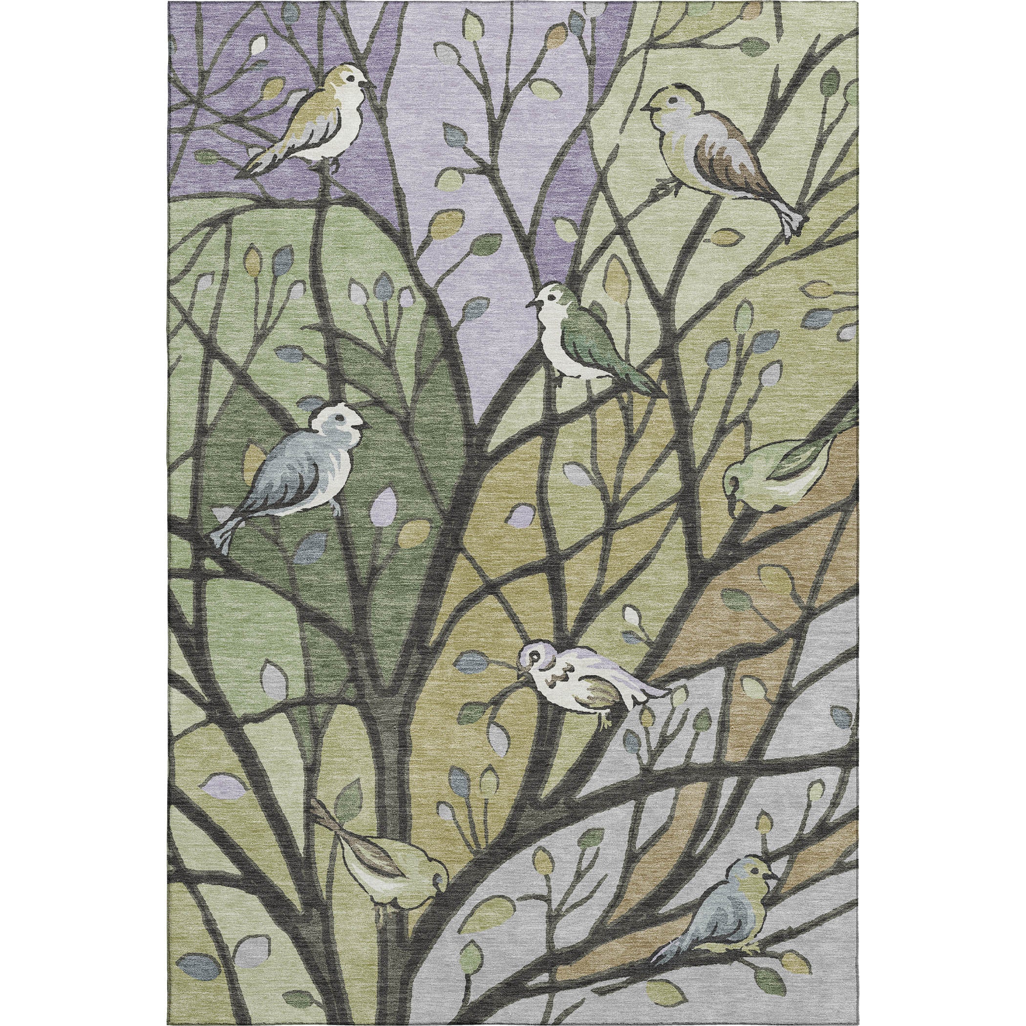 Sintra Machine Washable Transitional Aloe Green Rug 3' x 5' #shape_Rectangle