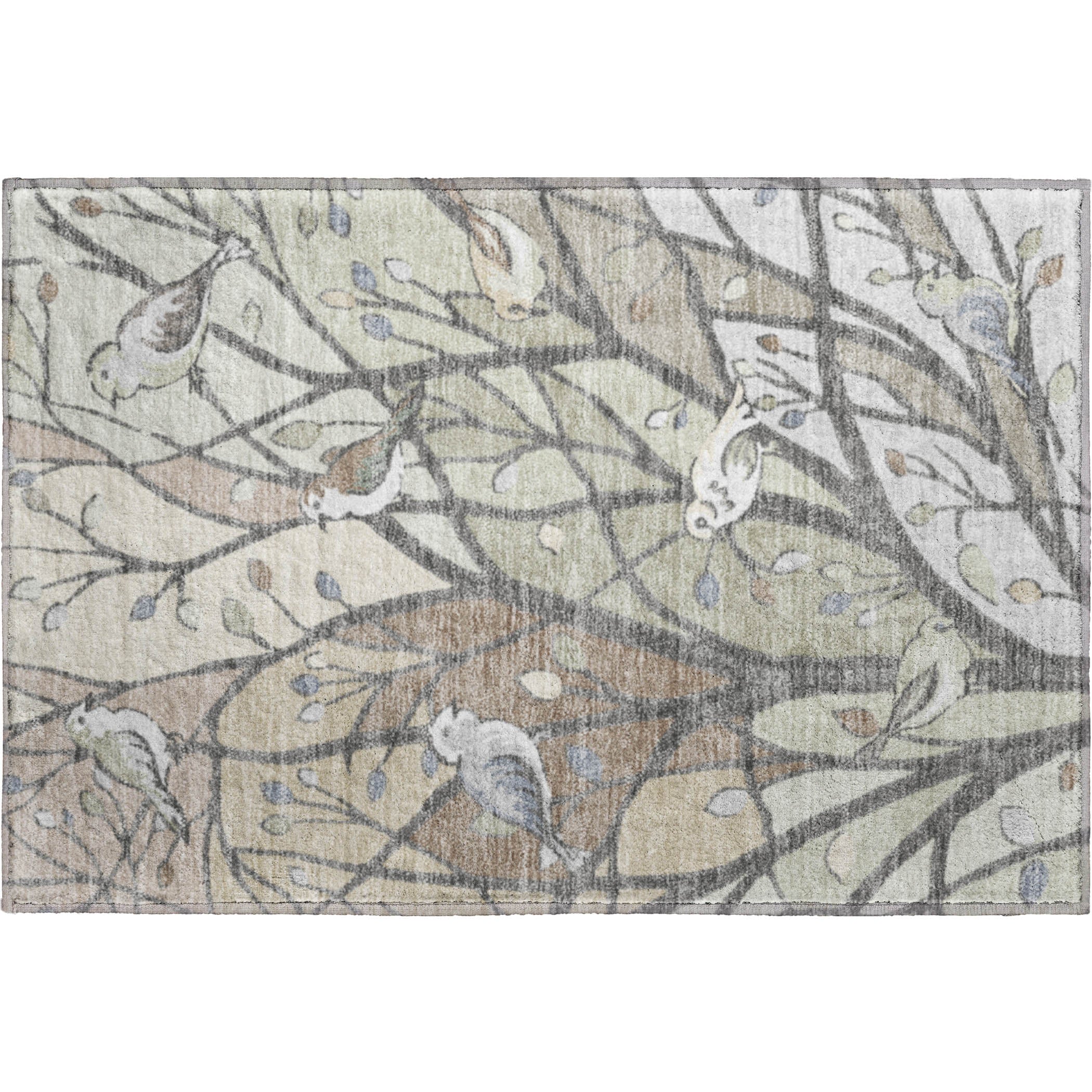 Sintra Machine Washable Transitional Beige Brown Rug 1'8" x 2'6" #shape_Rectangle