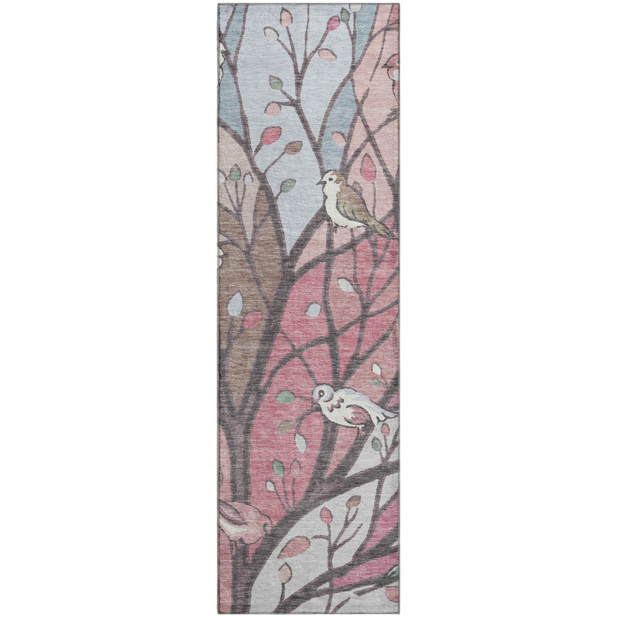 Sintra Machine Washable Transitional Blush Pink Rug 2'3" x 7'6" #shape_Runner