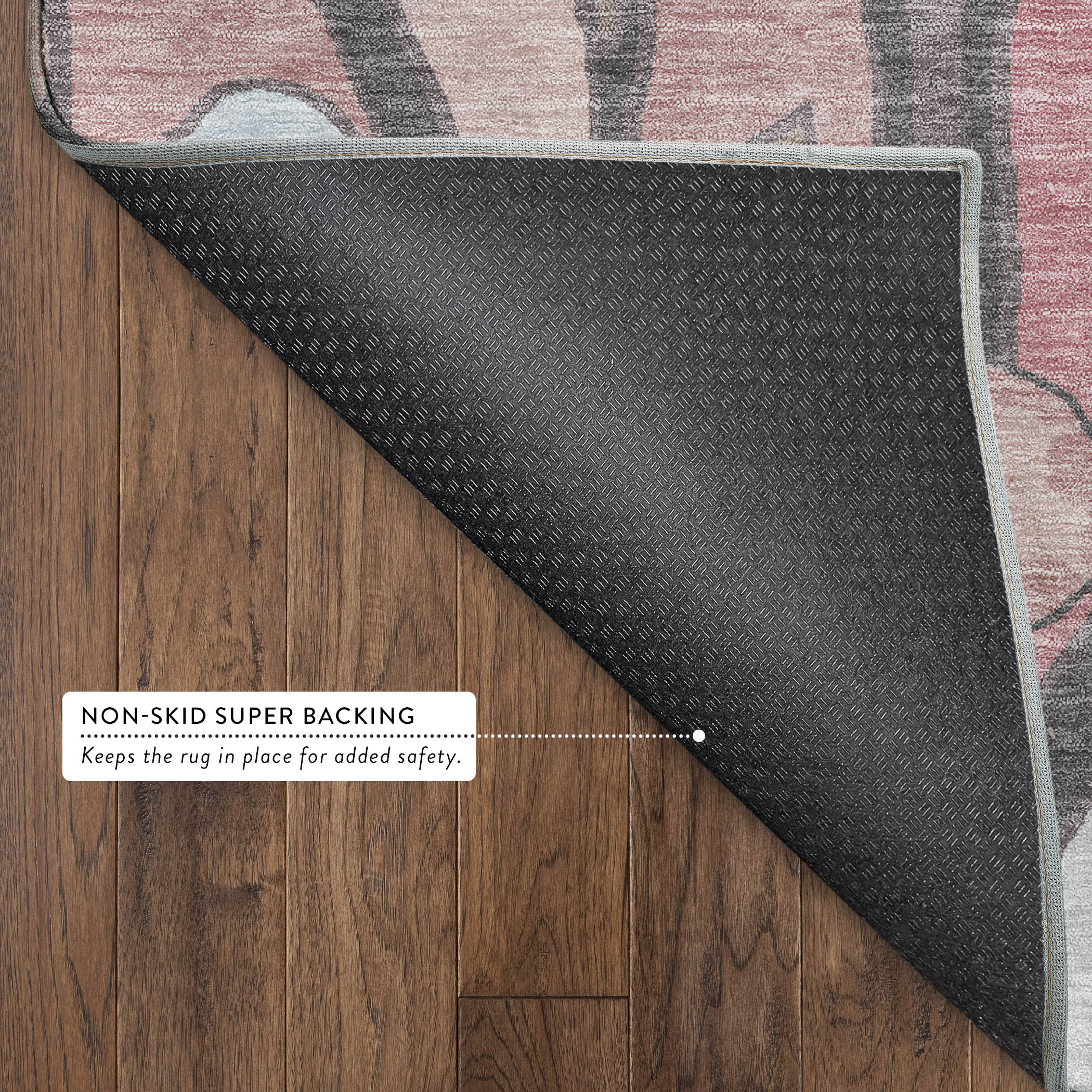 Sintra Machine Washable Transitional Blush Pink Rug 1'8" x 2'6" #shape_Rectangle