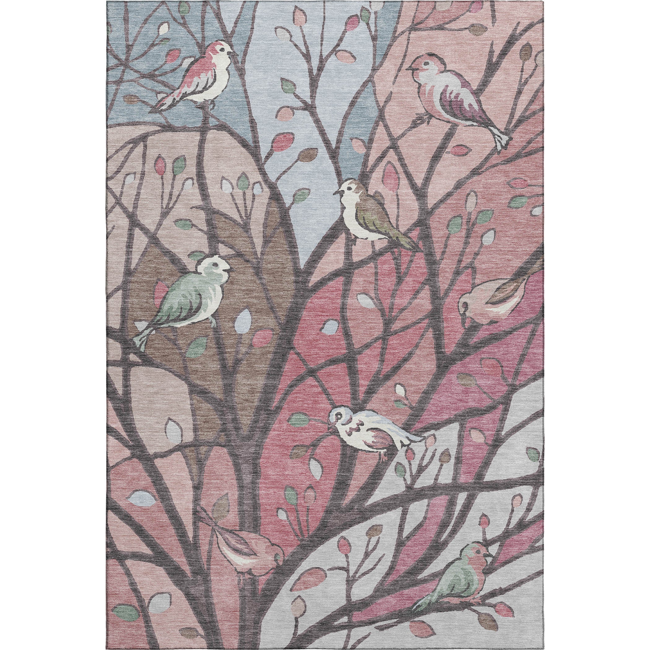 Sintra Machine Washable Transitional Blush Pink Rug 3' x 5' #shape_Rectangle